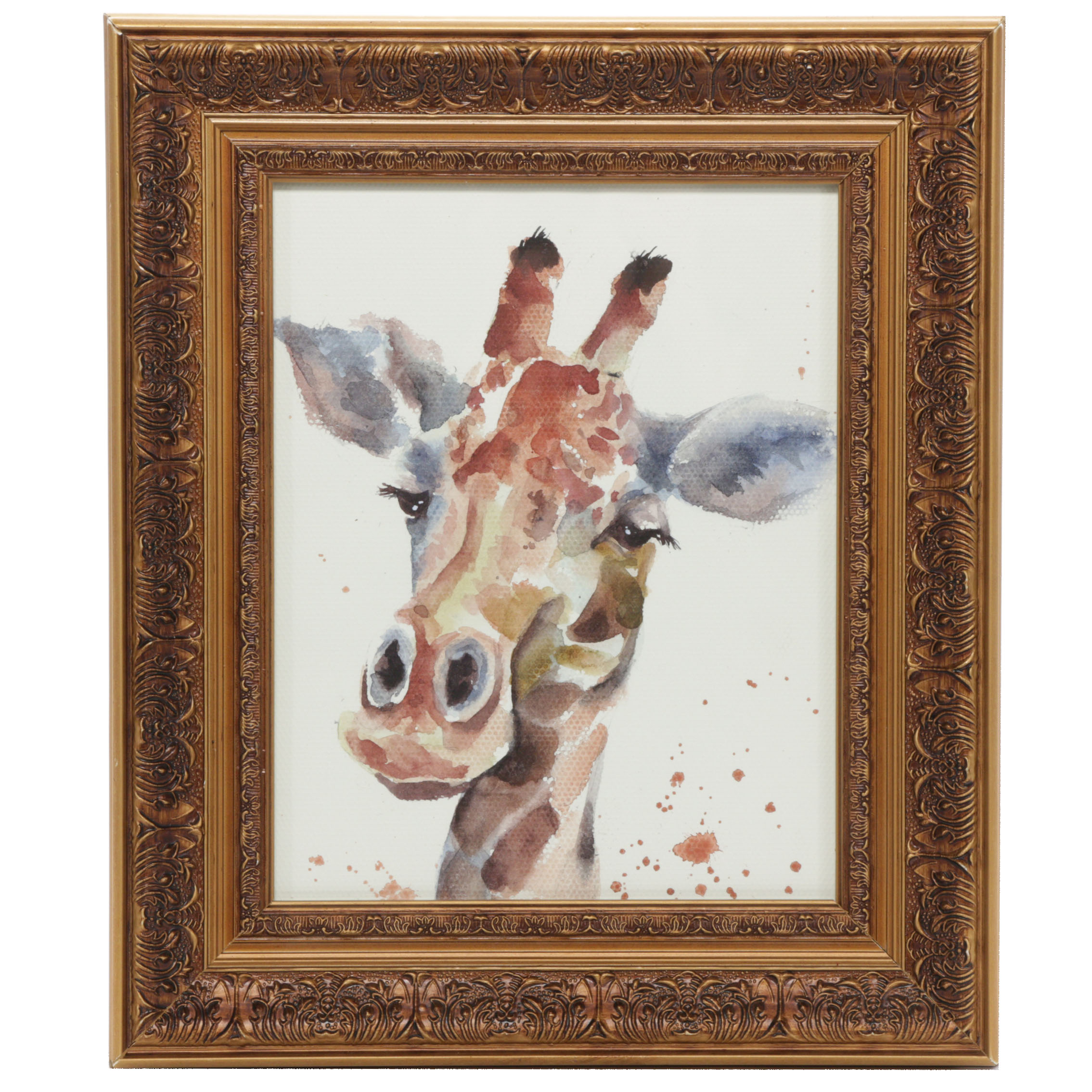 Watercolor Painting of  Giraffe