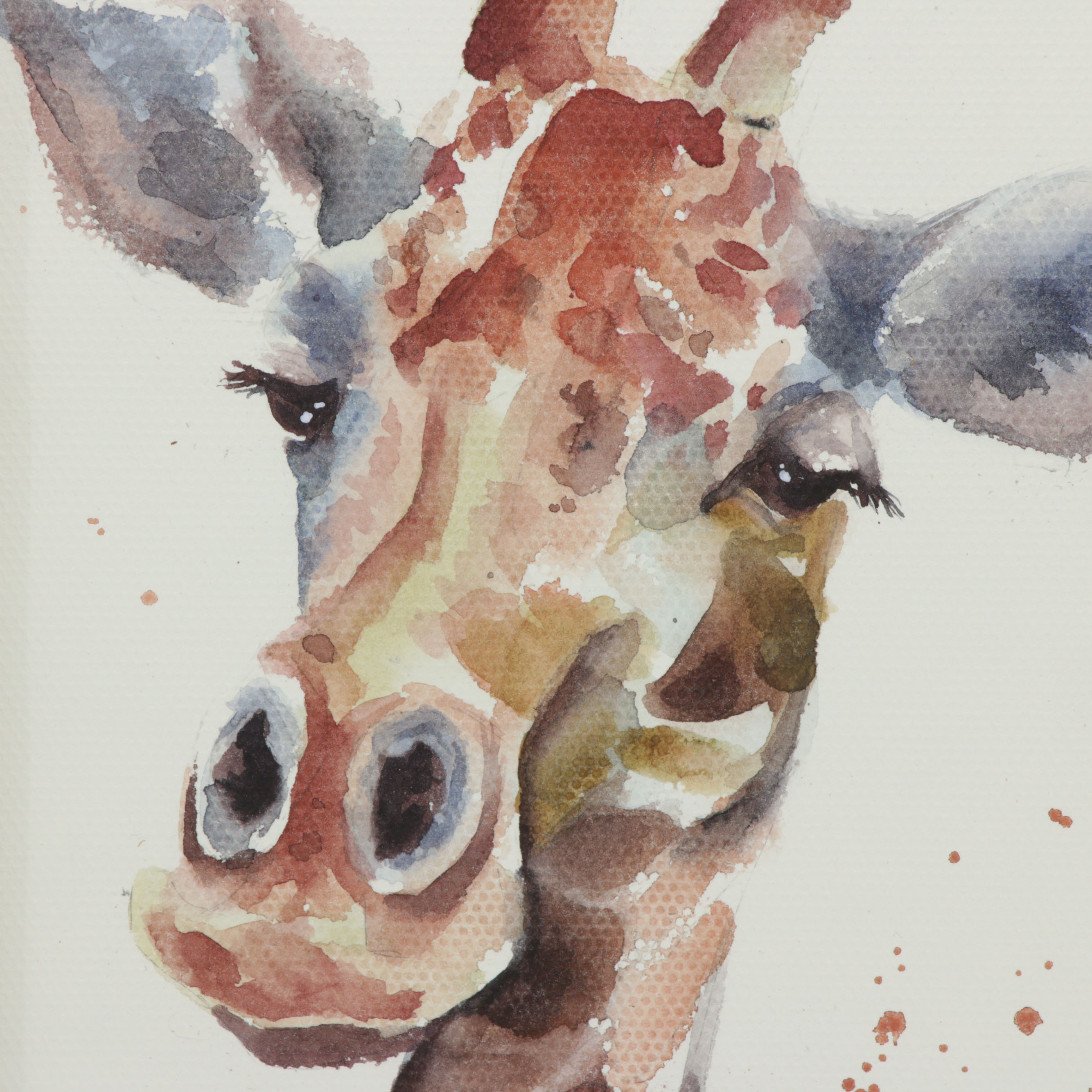 Watercolor Painting of  Giraffe