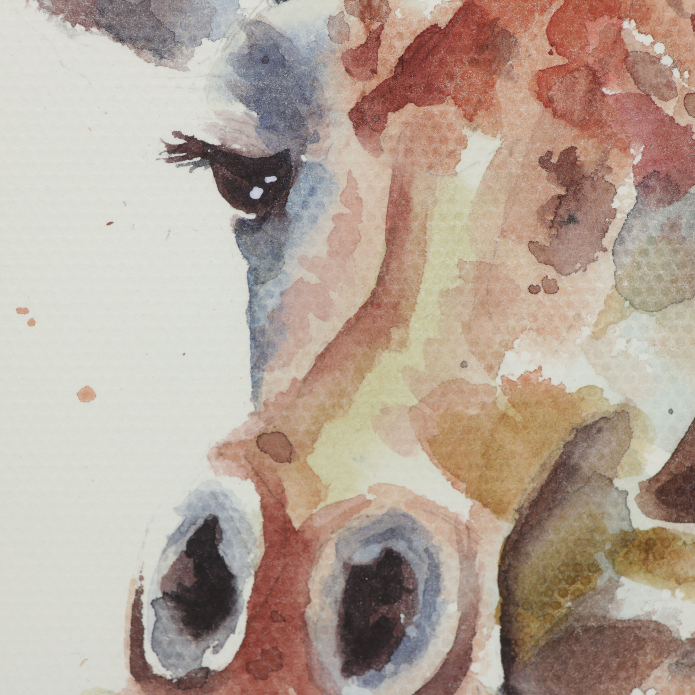 Watercolor Painting of  Giraffe