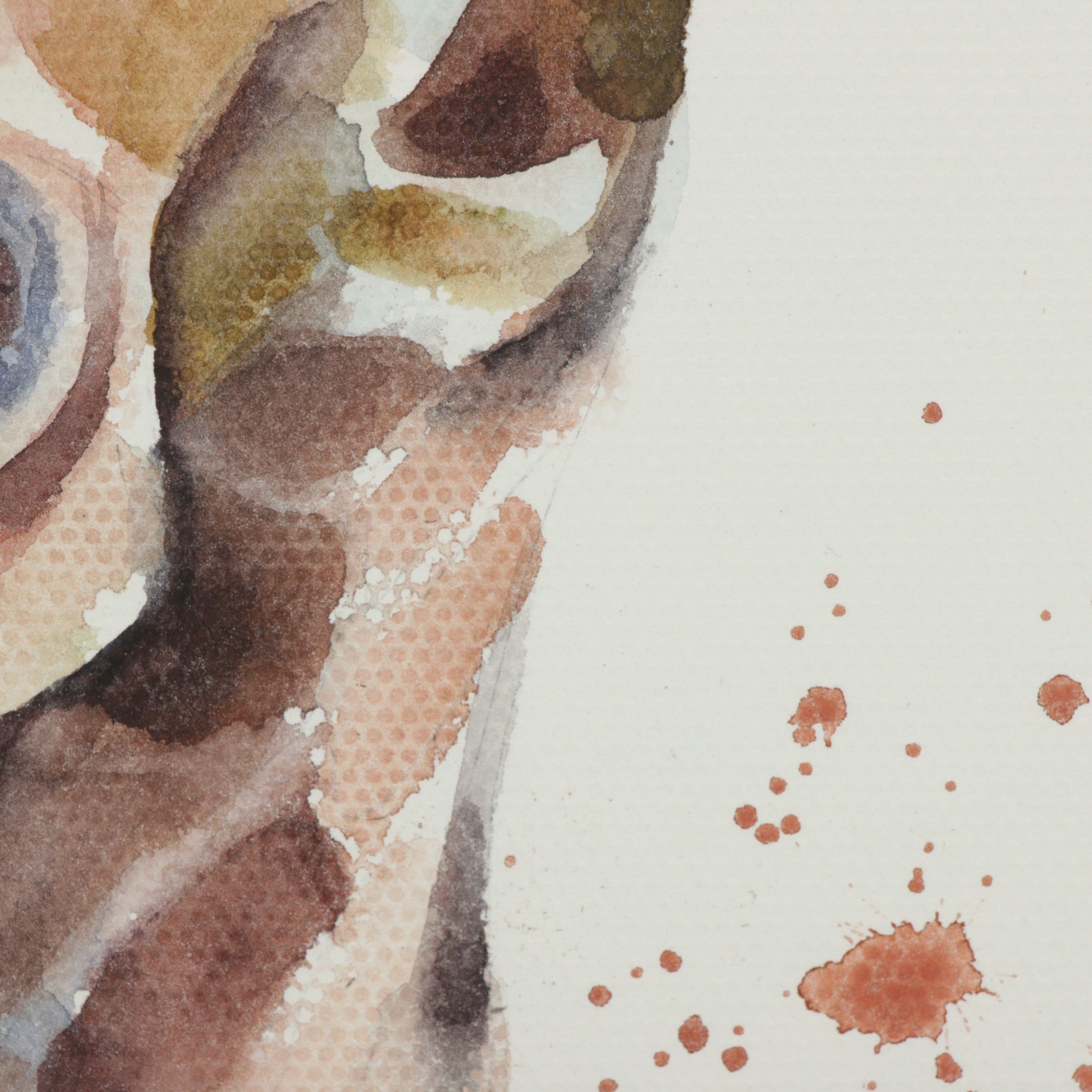 Watercolor Painting of  Giraffe