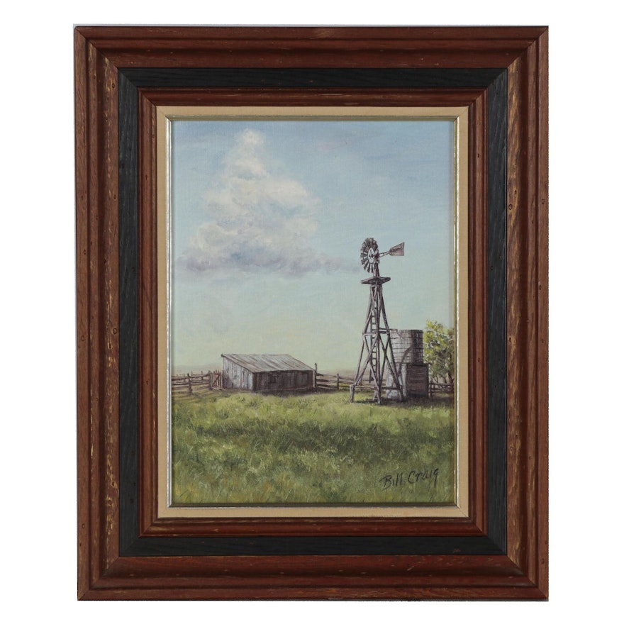 Bill Craig Farm Landscape Oil Painting