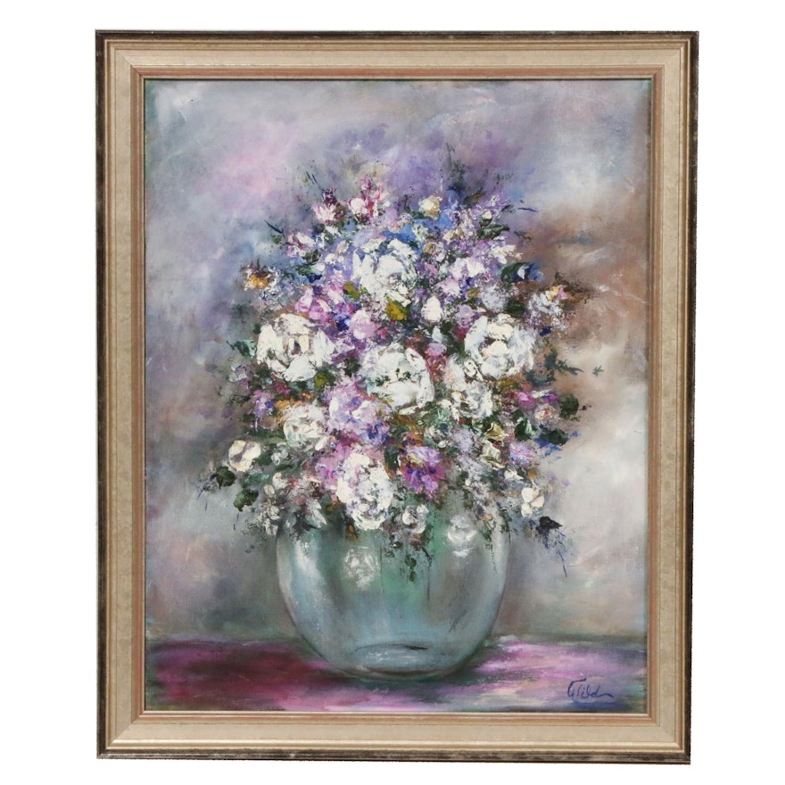 Floral Still Life Impasto Oil Painting