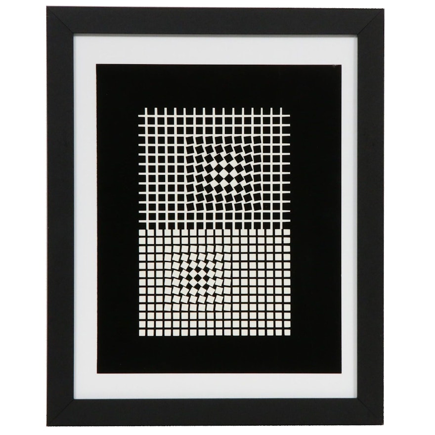 Op Art Serigraph After Victor Vasarely "Eridan"