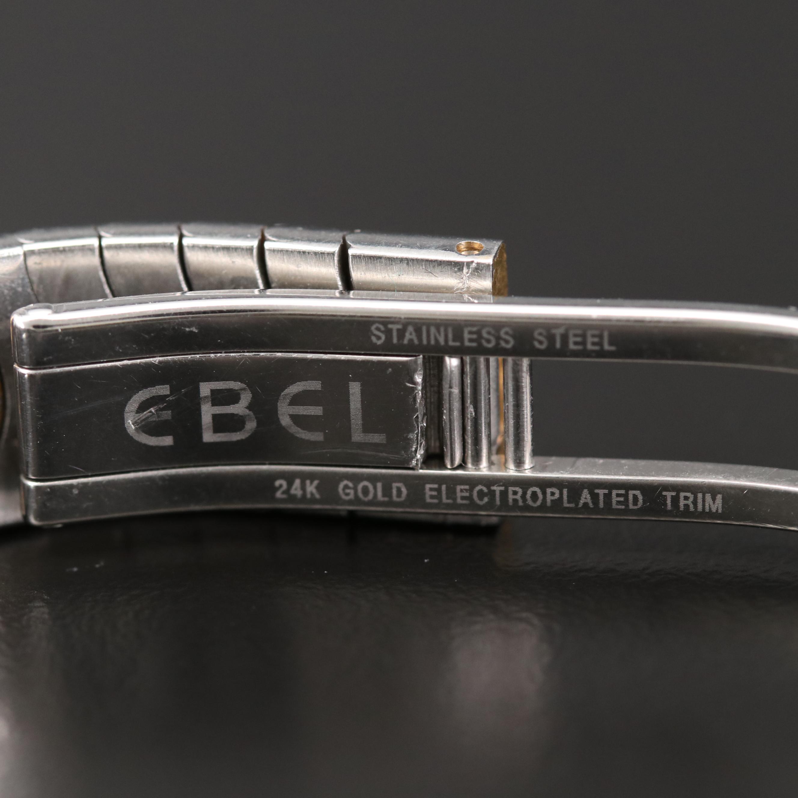 18K Gold and Stainless Steel Ebel Wave Diamond Quartz Watch