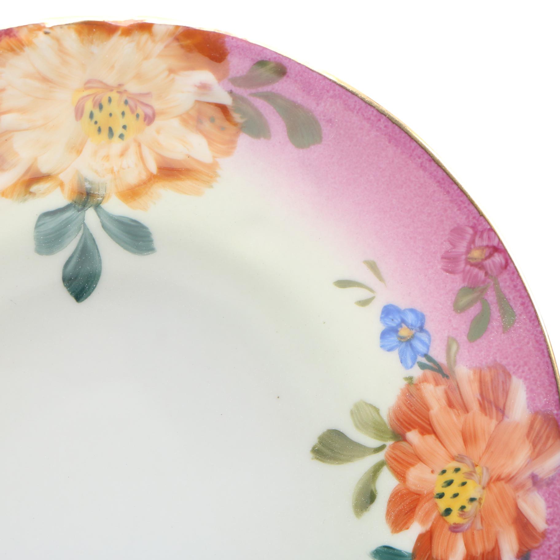 Chinese Hand-Painted Porcelain Chocolate Set, Mid-20th Century