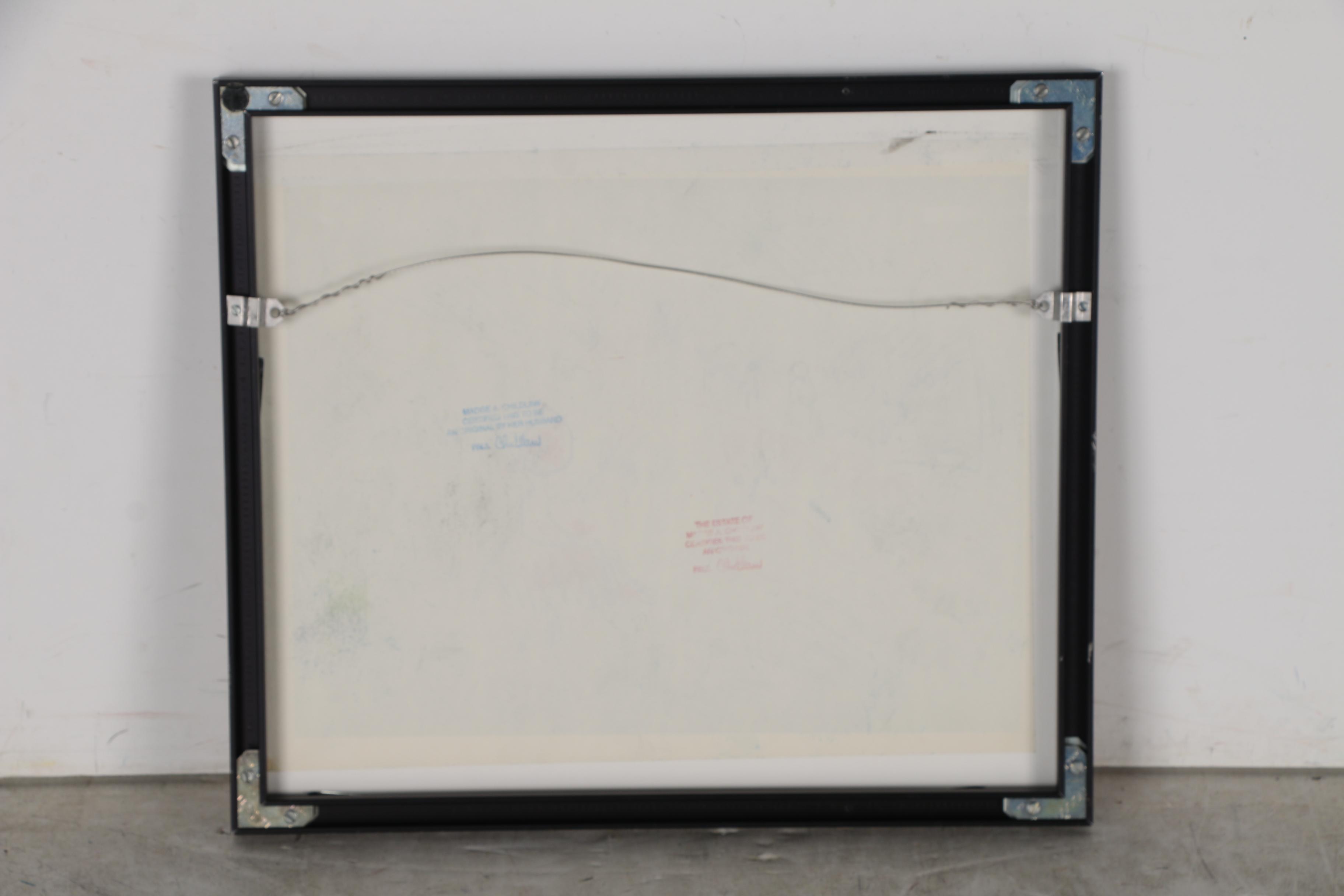 Paul Chidlaw Abstract Pastel Drawing