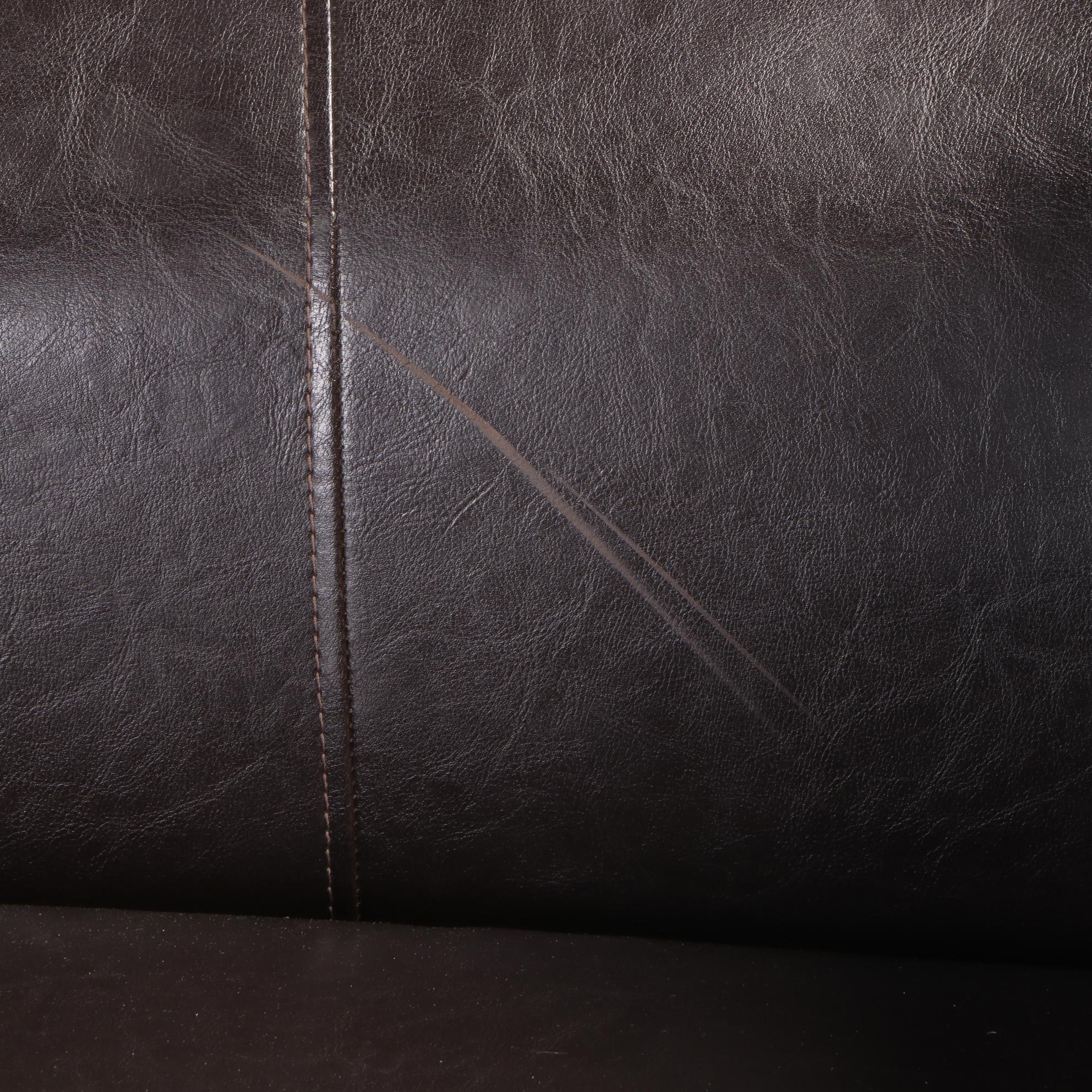 Ashley Furniture Dark Brown Faux-Leather Sofa