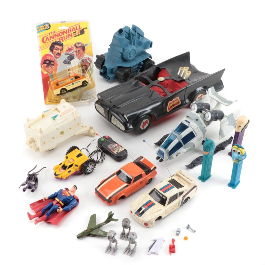 1974 Mego Batmobile, Cannonball Run, and Martini Porsche Racing Remote Cars