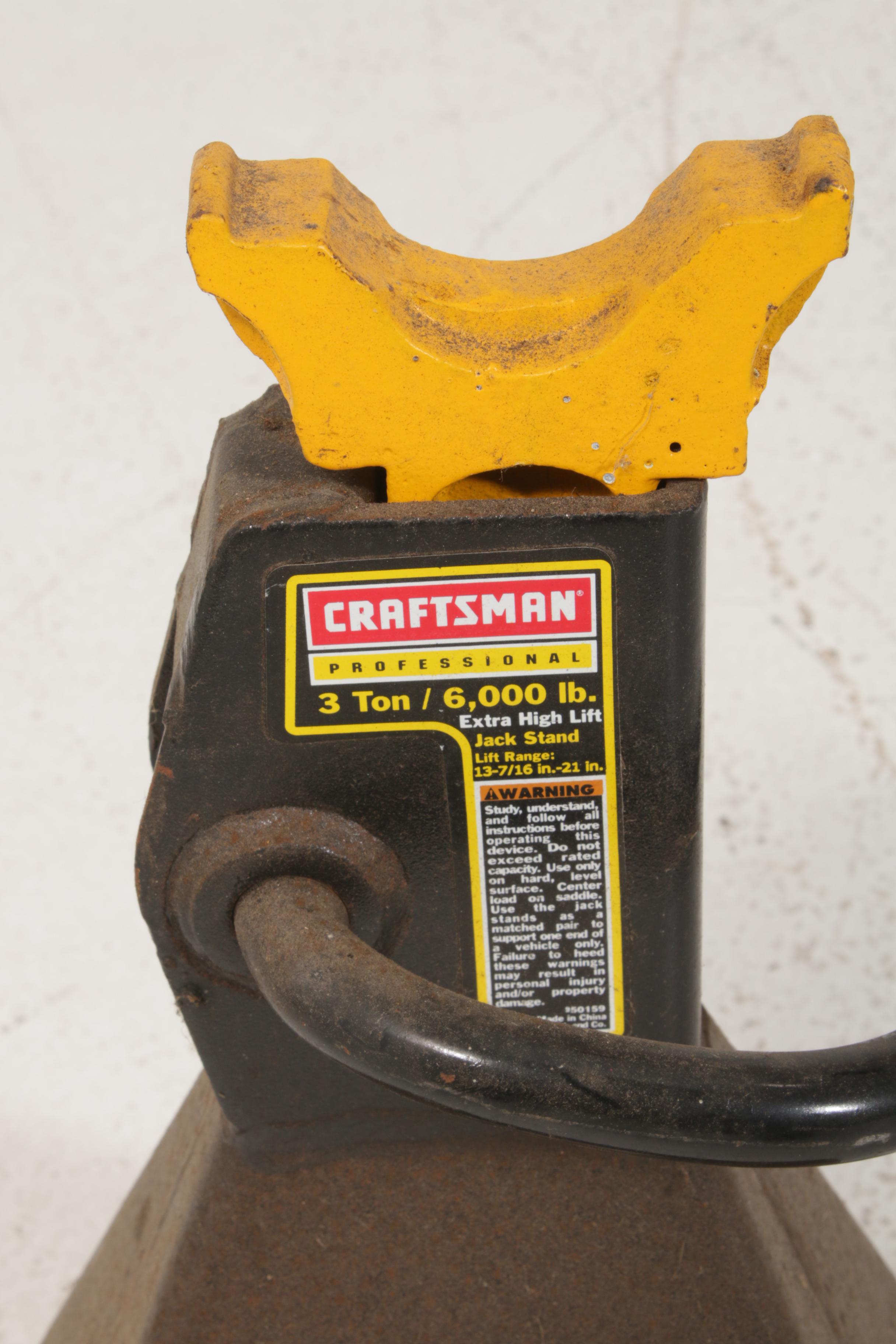 Automotive Two Ton Shop Crane with Craftsman Jack Stands