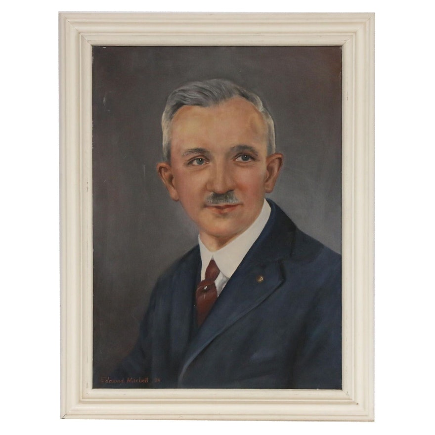 Male Portrait Oil Painting, 1939