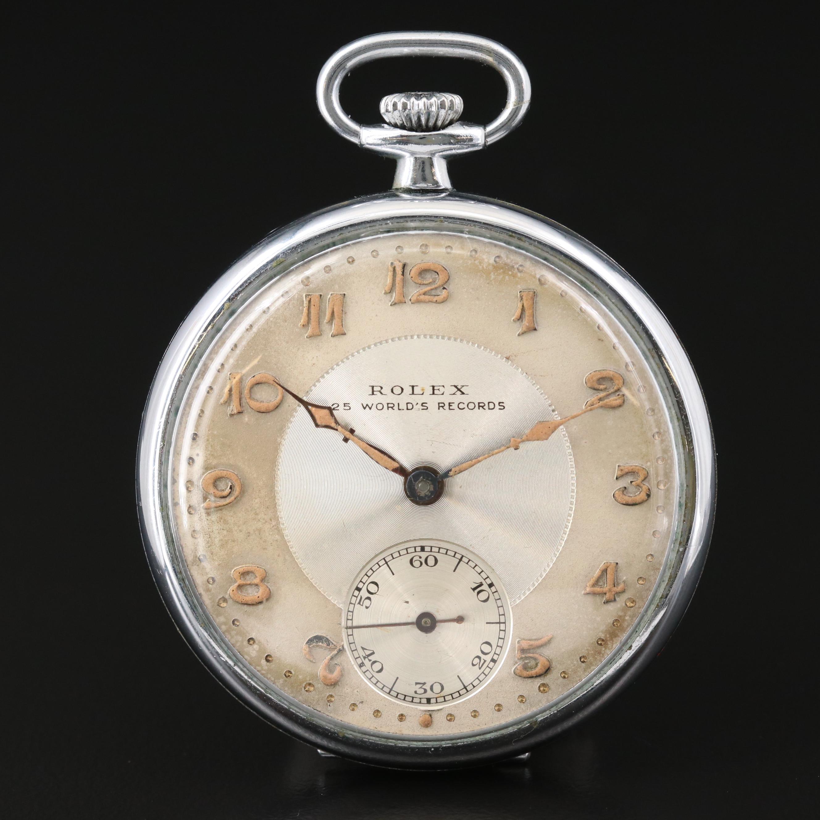 Antique Rolex Open Face Pocket Watch