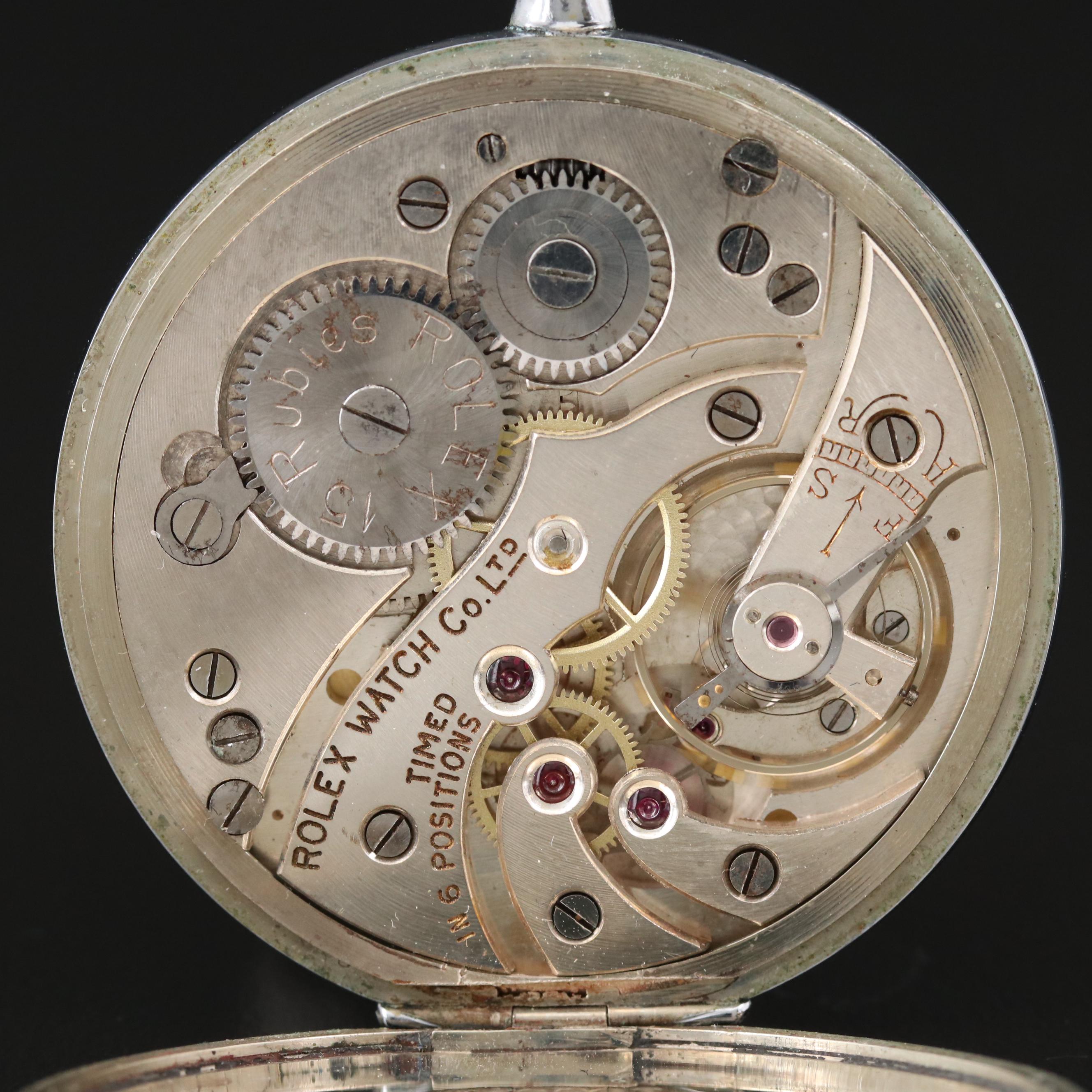 Antique Rolex Open Face Pocket Watch