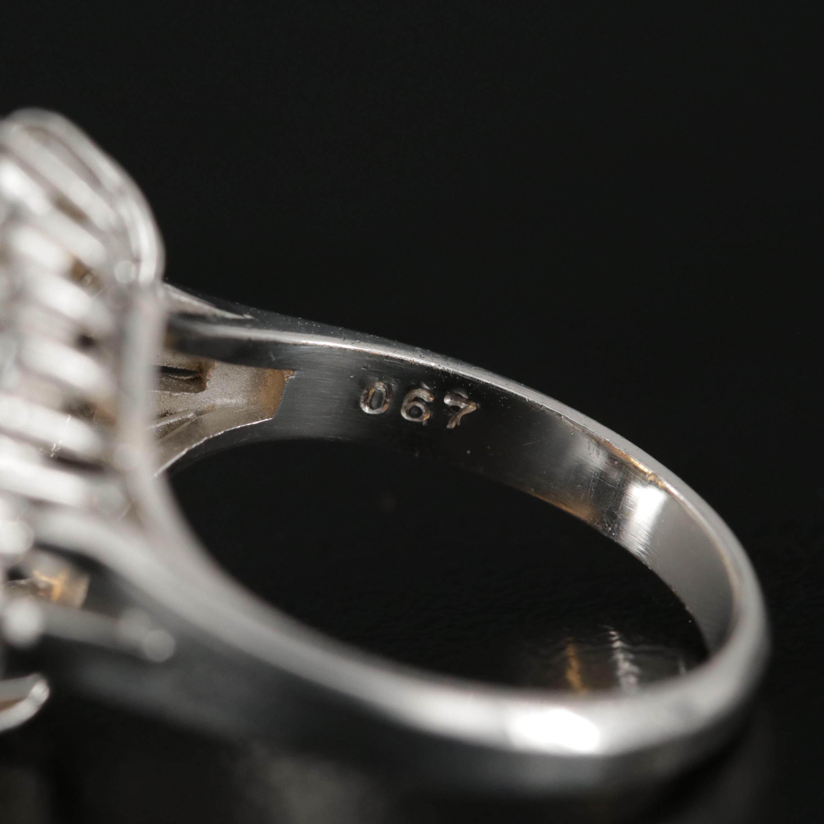 Platinum 4.05 CT Contra Luz Opal and Diamond Ring