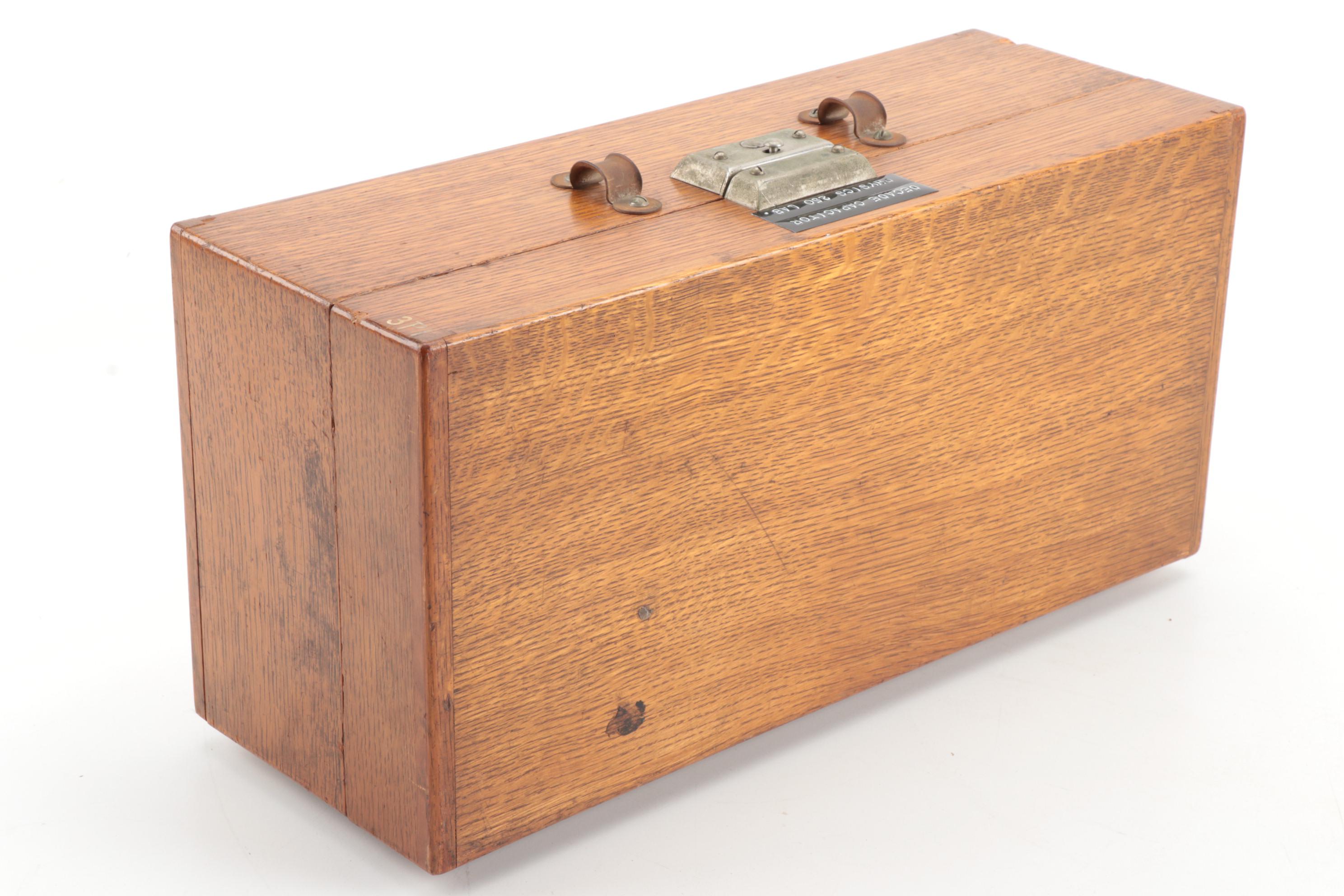 Leeds & Northrup Company, Philadelphia, Decade Capacitor In Oak Case, Vintage
