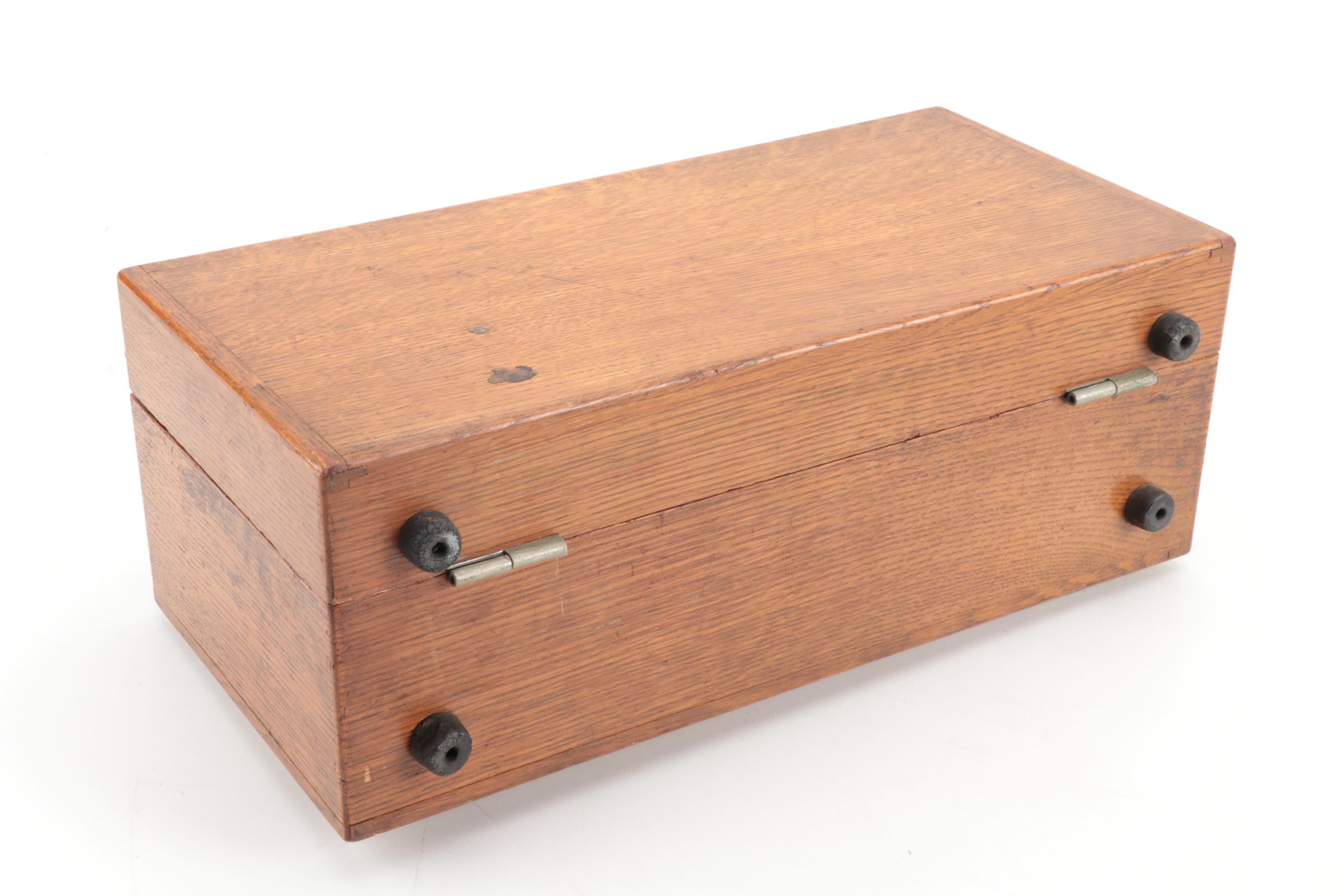 Leeds & Northrup Company, Philadelphia, Decade Capacitor In Oak Case, Vintage