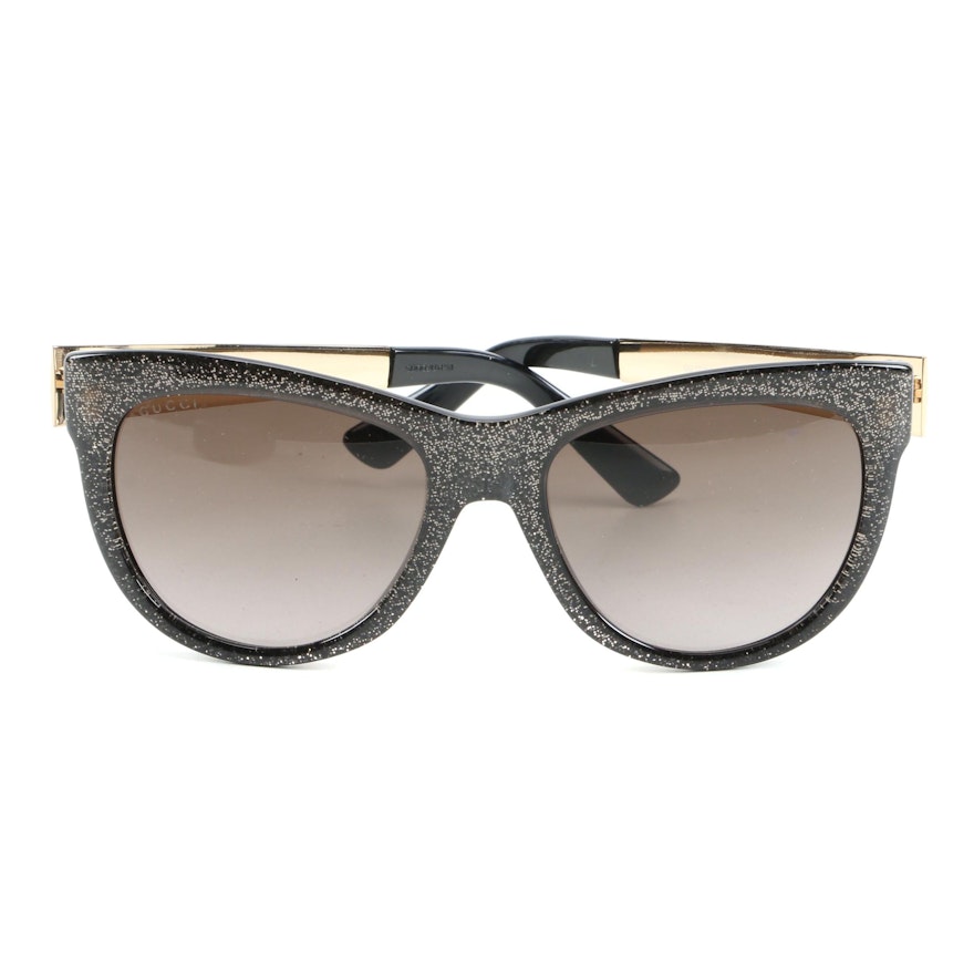 Gucci GG 3739/N/S Glitter Cat-Eye Sunglasses with Louis Vuitton Case