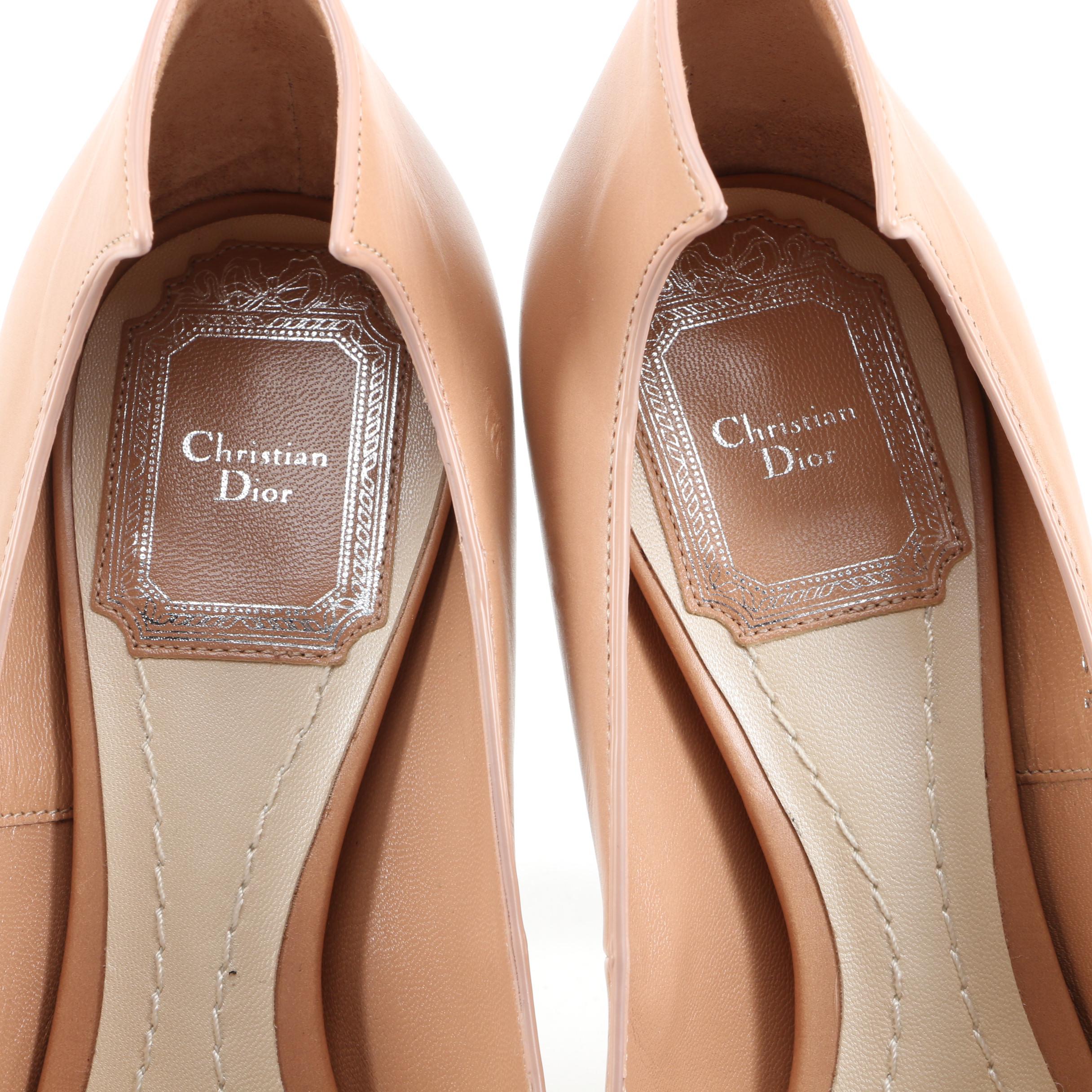 Christian Dior Leather and Crystal Flash Pumps with Box Signed by Susan Lucci