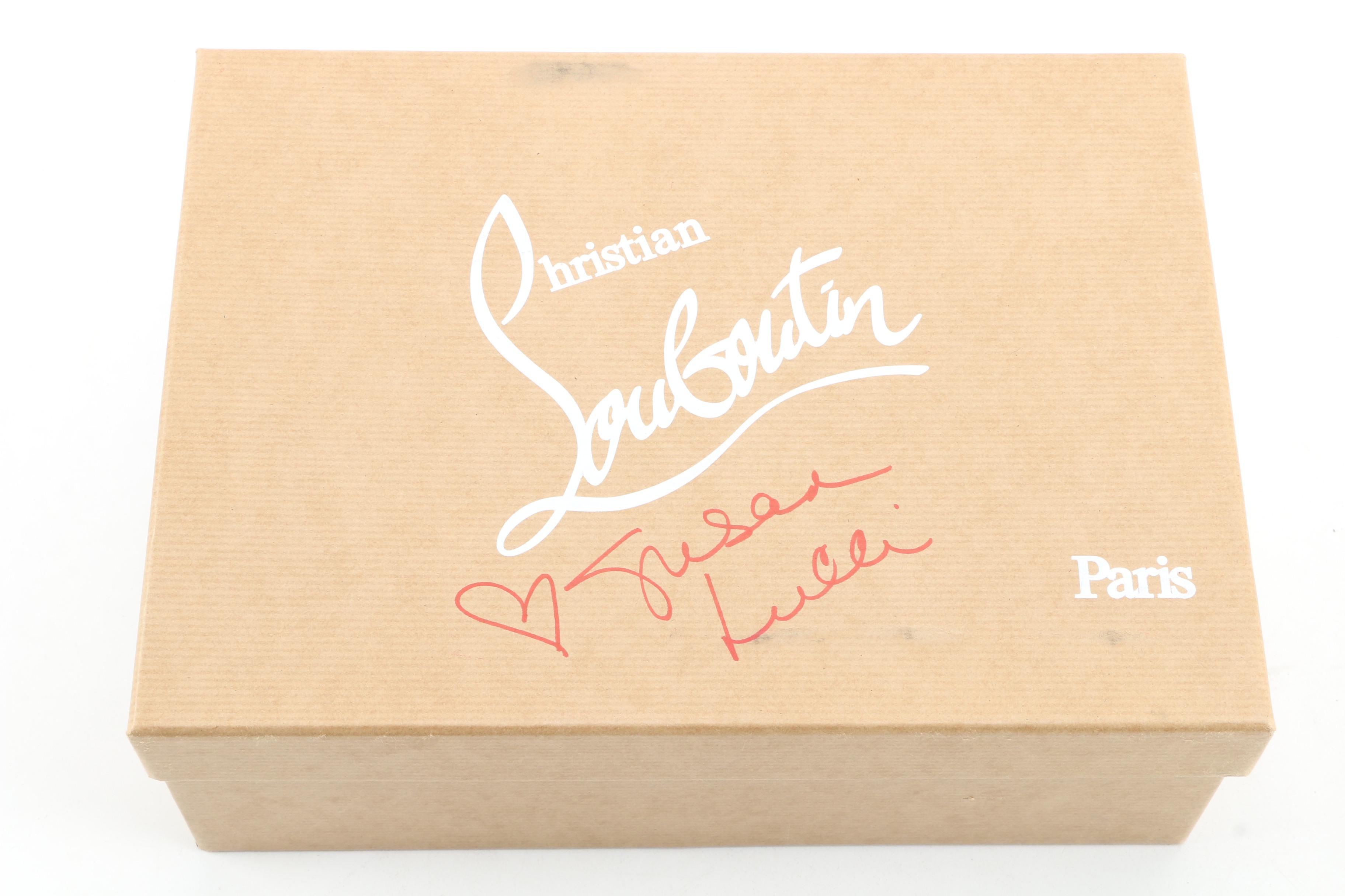 Christian Louboutin So Kate Python Flower Pumps with Box Signed by Susan Lucci