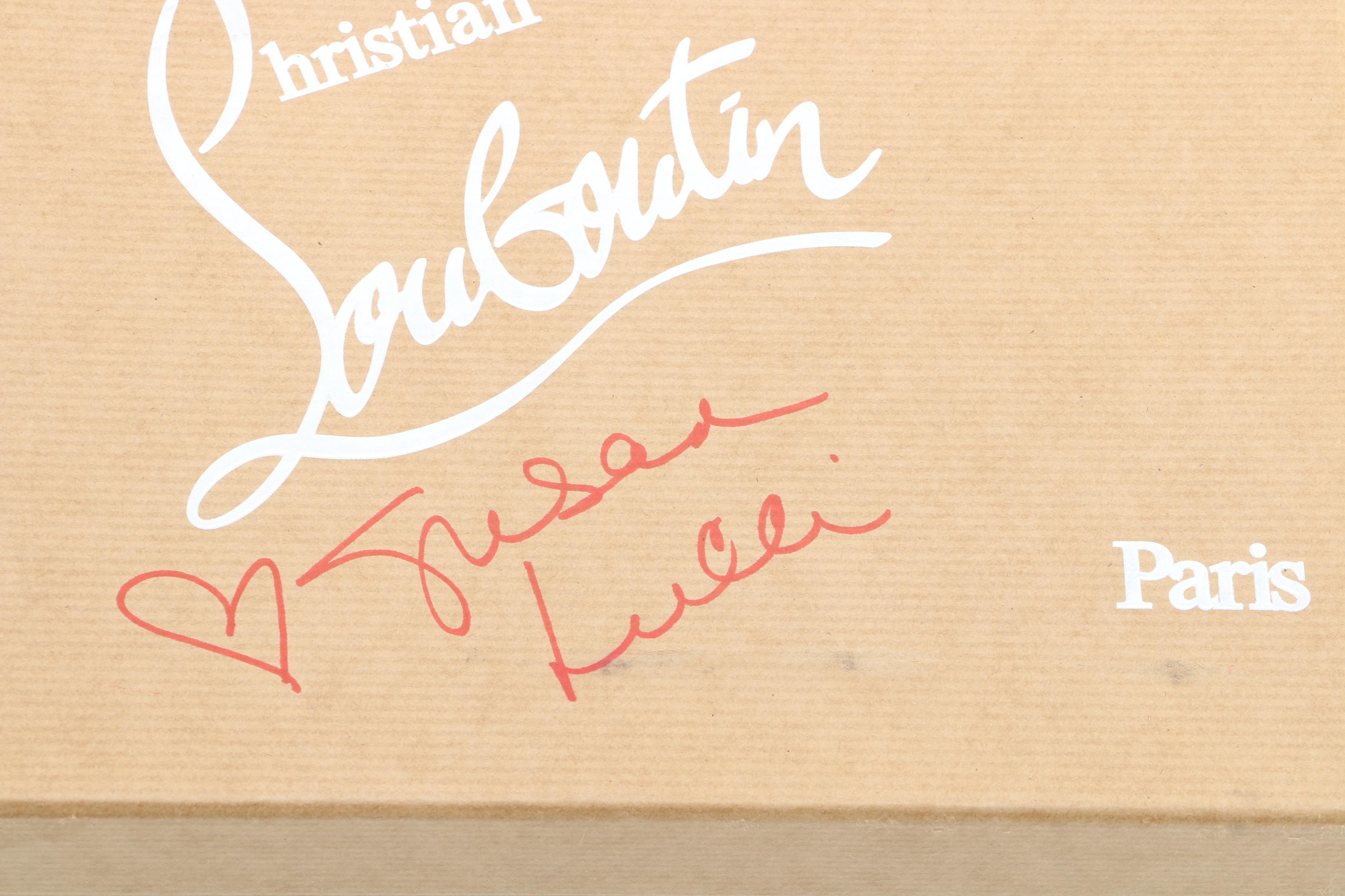 Christian Louboutin So Kate Python Flower Pumps with Box Signed by Susan Lucci