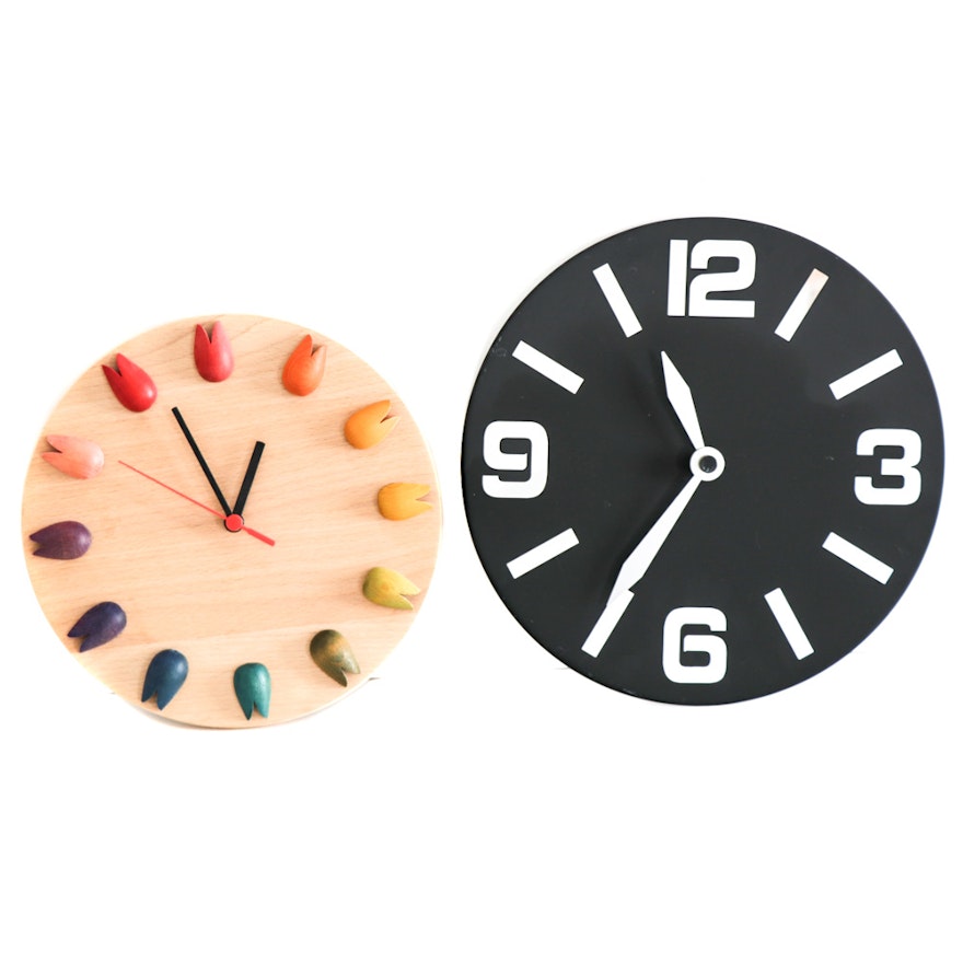 Modernist Style Wall Clocks, Contemporary