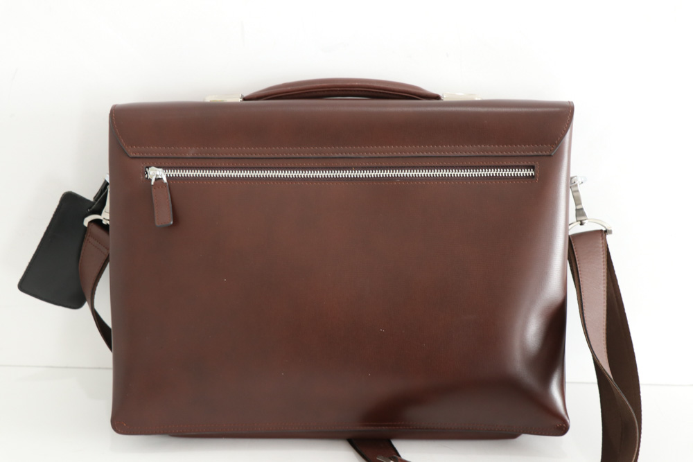 Kliya Wanblong Brown Leather Briefcase