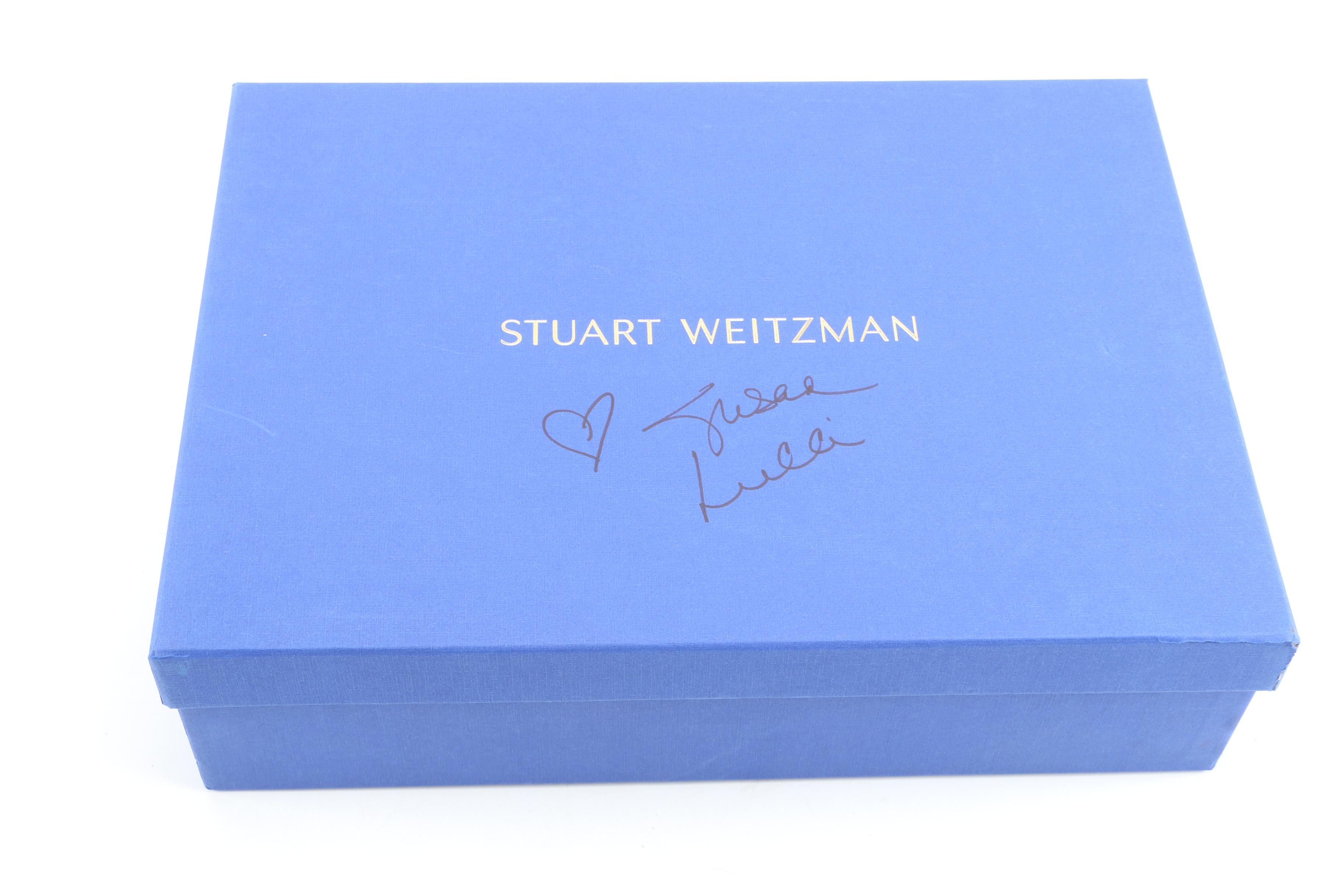 Stuart Weitzman Reserve Black Suede Knee Boots with Box Signed by Susan Lucci