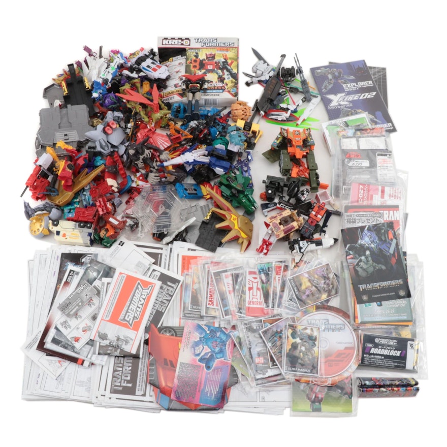 Hasbro Transformers Action Figures, Booklets, and Trading Cards