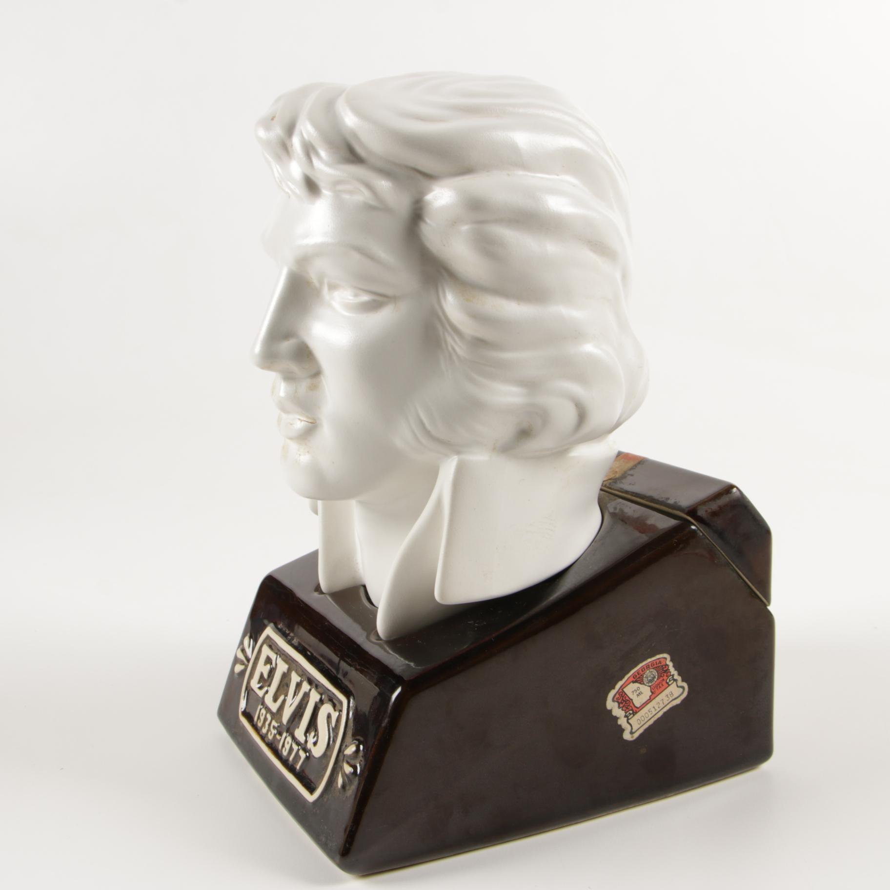 McCormick Distilling Company Elvis Presley Bust Decanter, 1970s