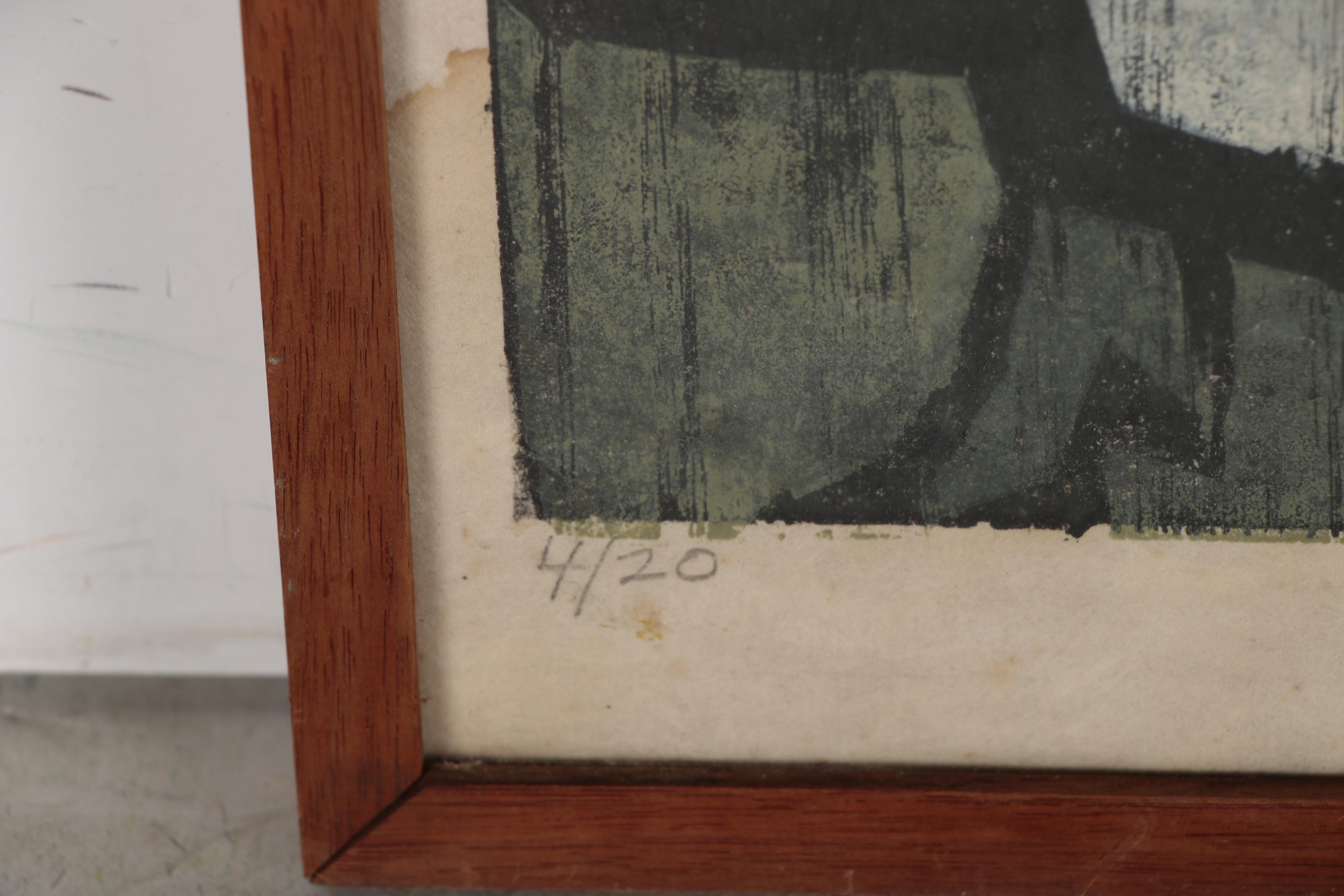 Evelyn Marx Woodcut "Phebe", 1961