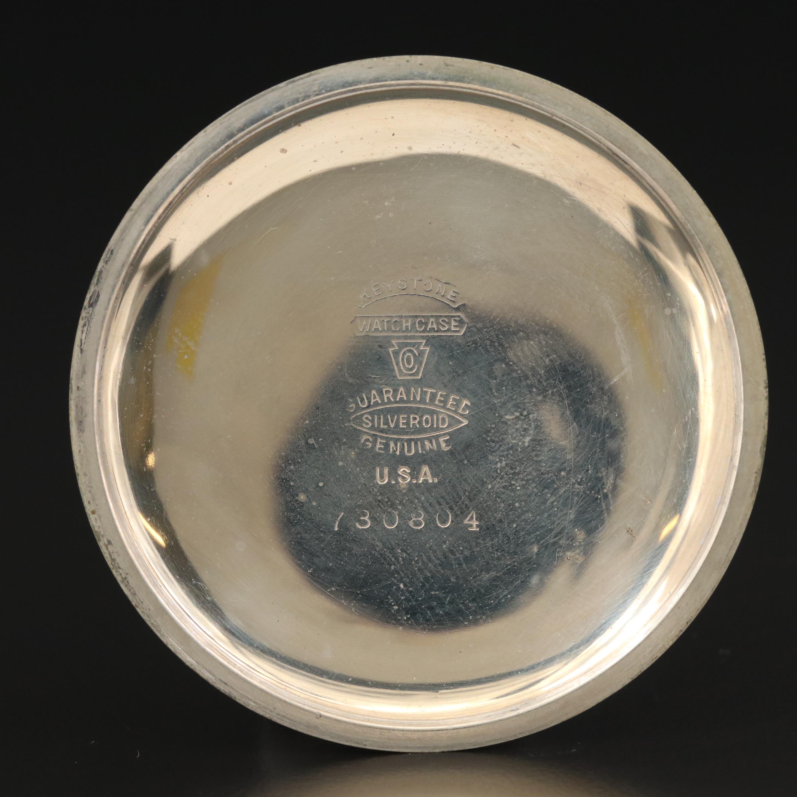 Elgin Nickel Open Faced Pocket Watch, Antique