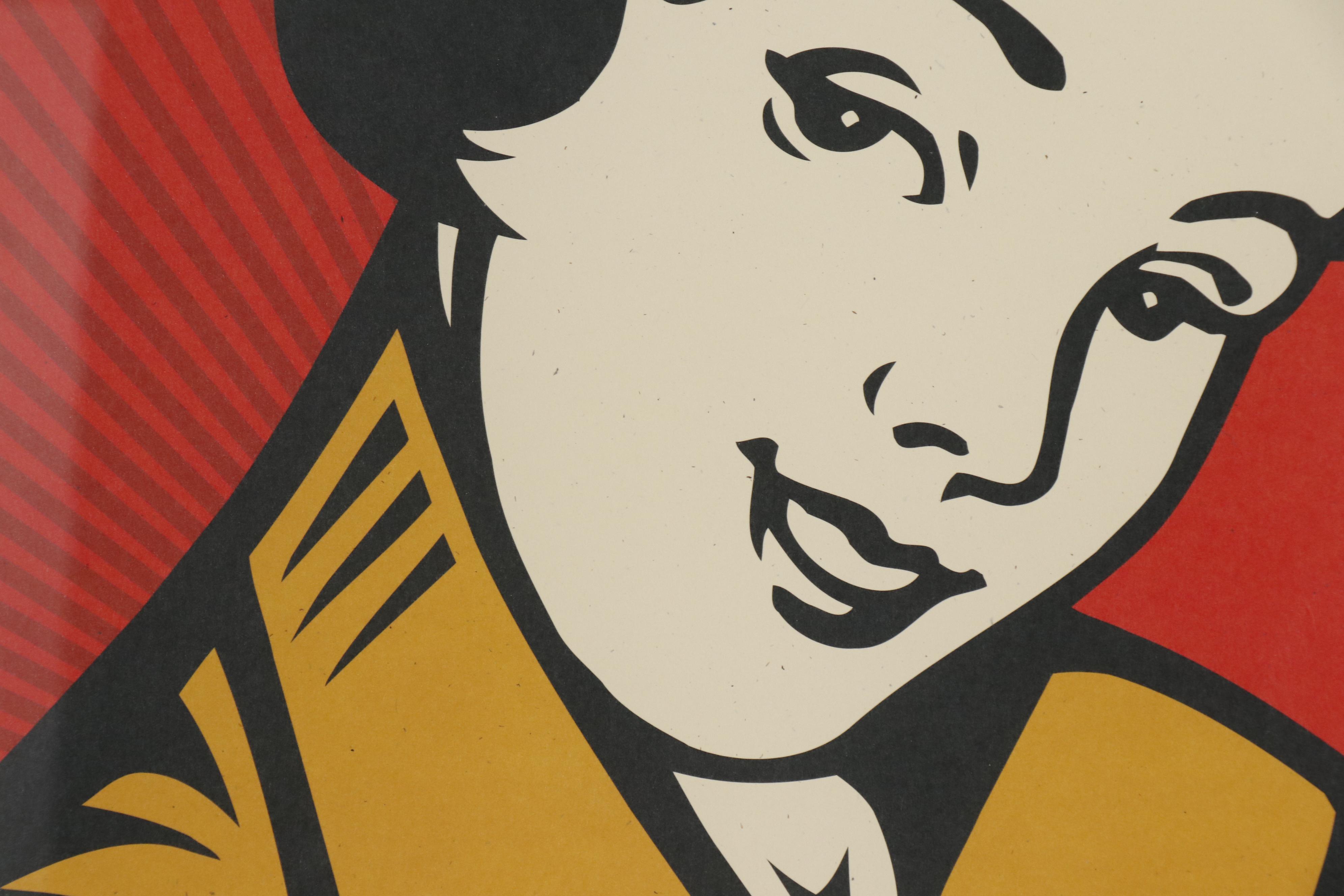 Shepard Fairey Offset Print "Obey Stay Up Girl"
