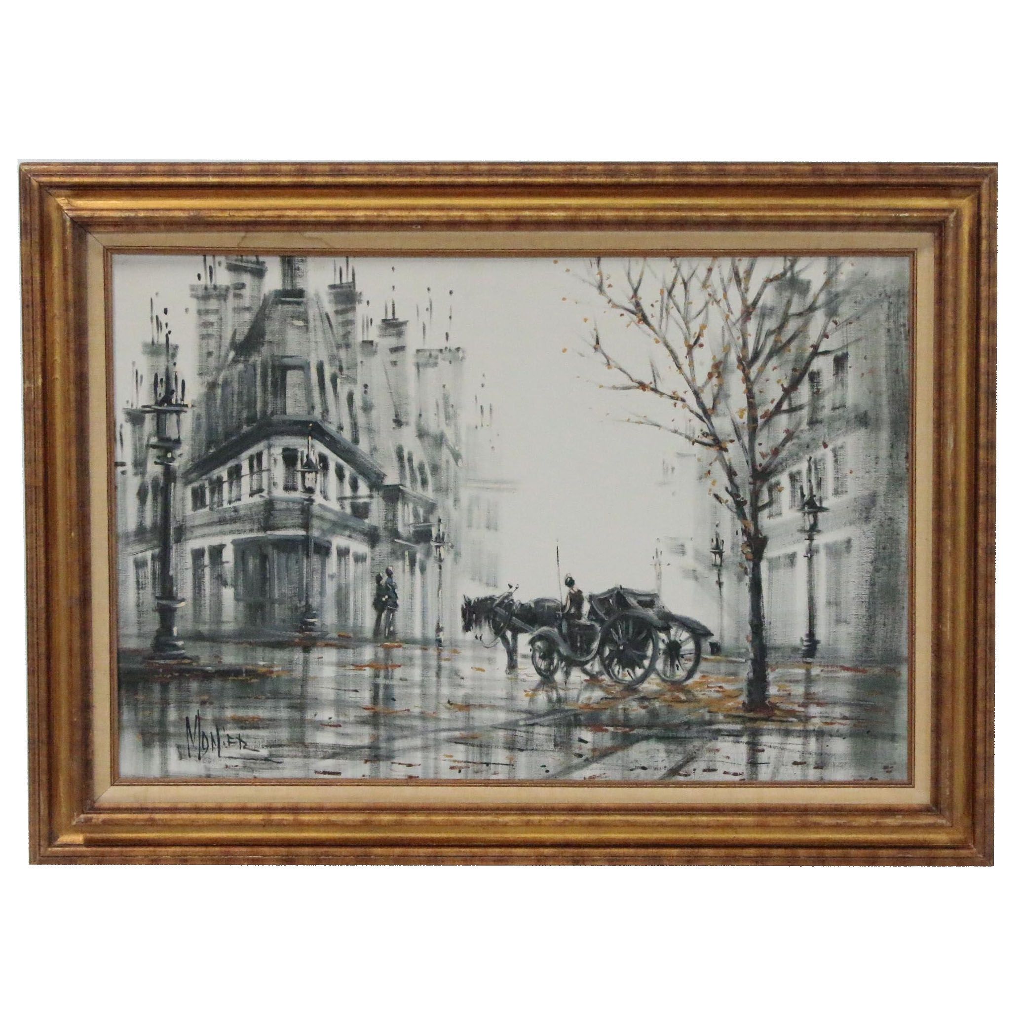 Lawrence Monier Street Scene Oil Painting