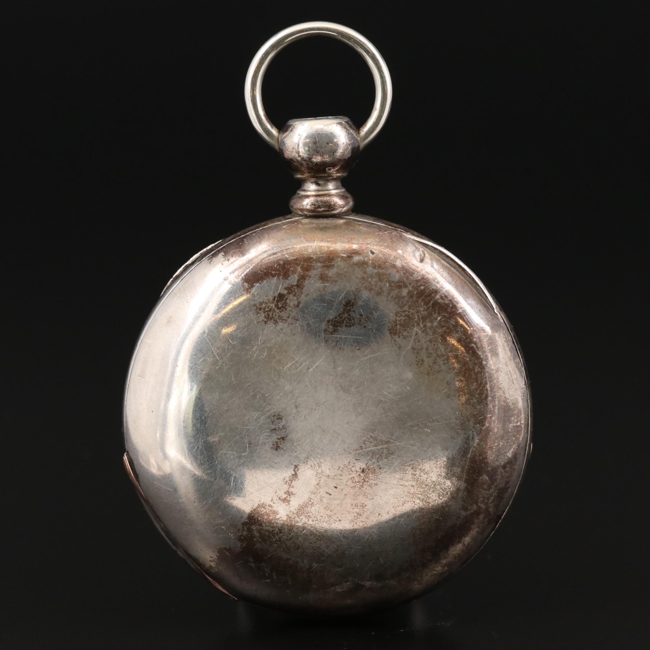 Antique Waltham American Watch Co. Coin Silver  Pocket Watch, 1887