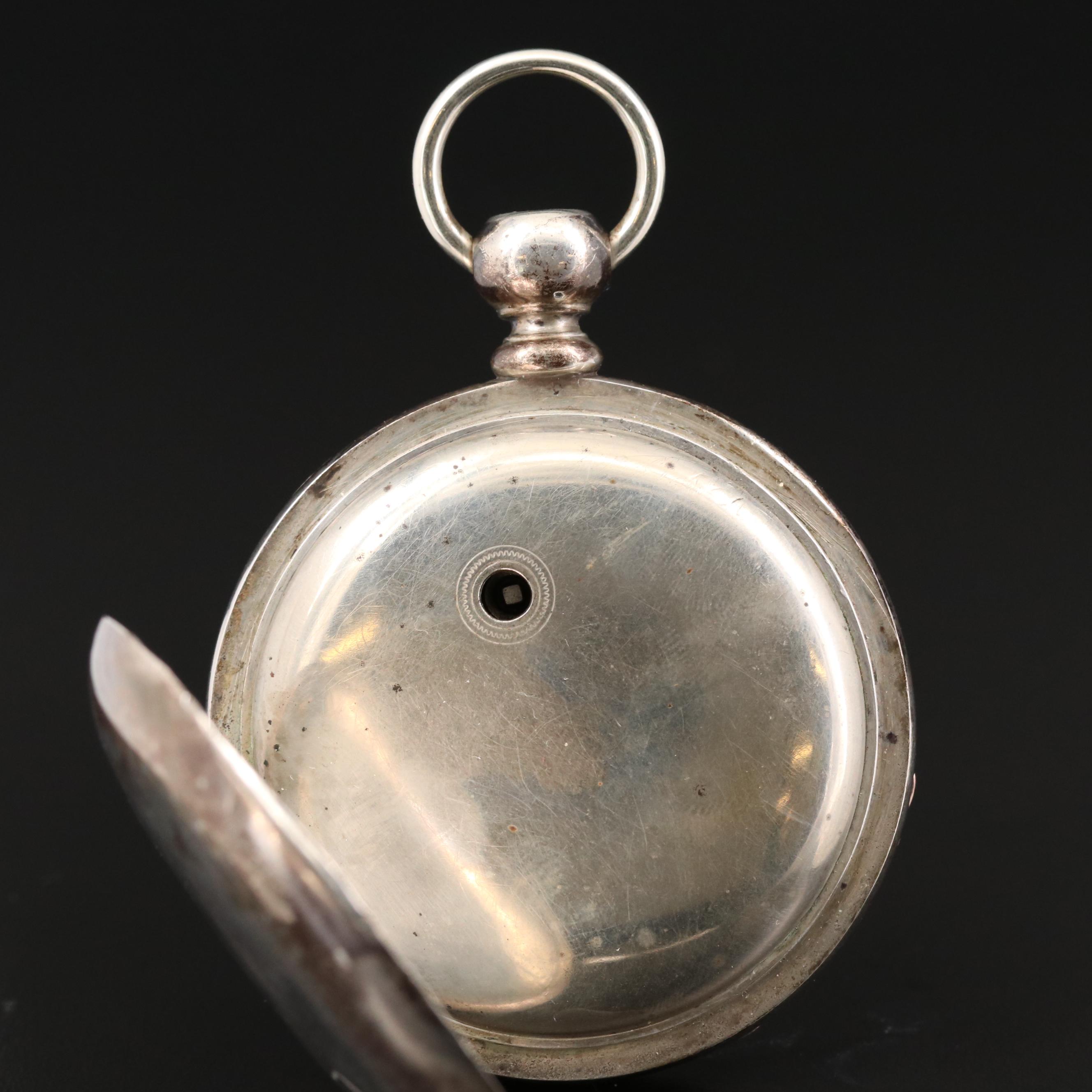 Antique Waltham American Watch Co. Coin Silver  Pocket Watch, 1887