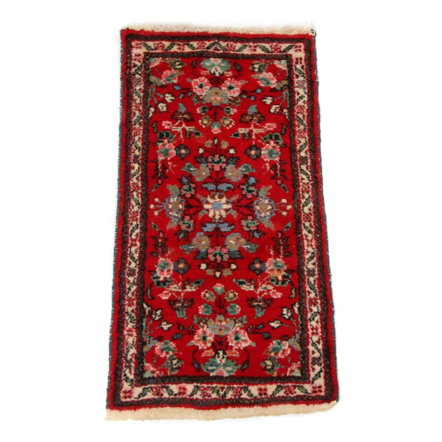 1'10 x 3'6 Hand-Knotted Persian Kirman Rug