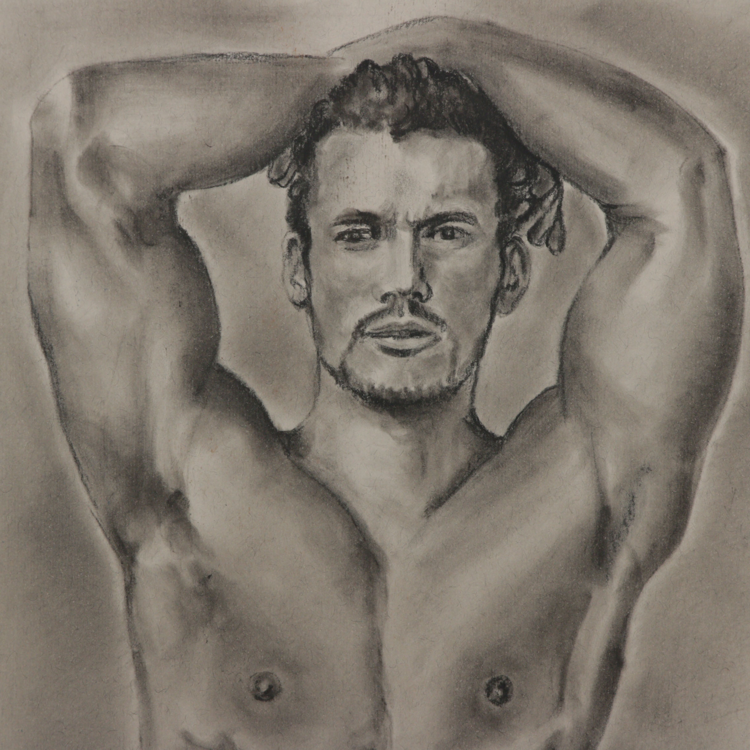 Pastel Drawing of Male Form