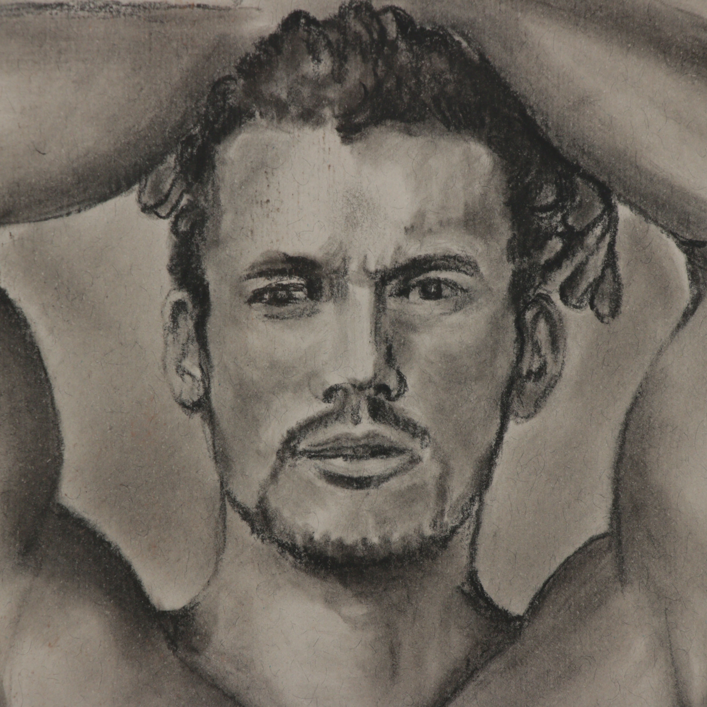 Pastel Drawing of Male Form