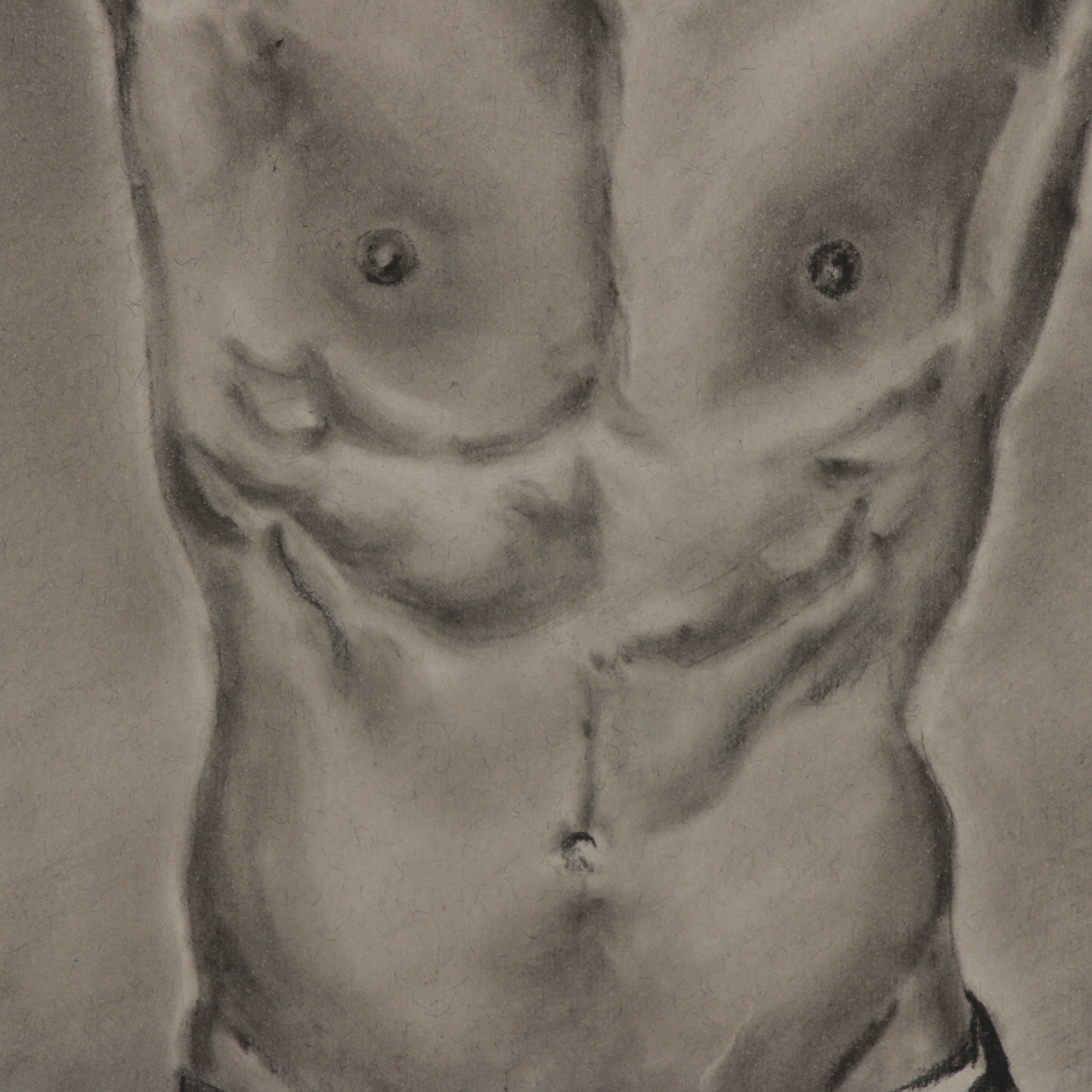 Pastel Drawing of Male Form