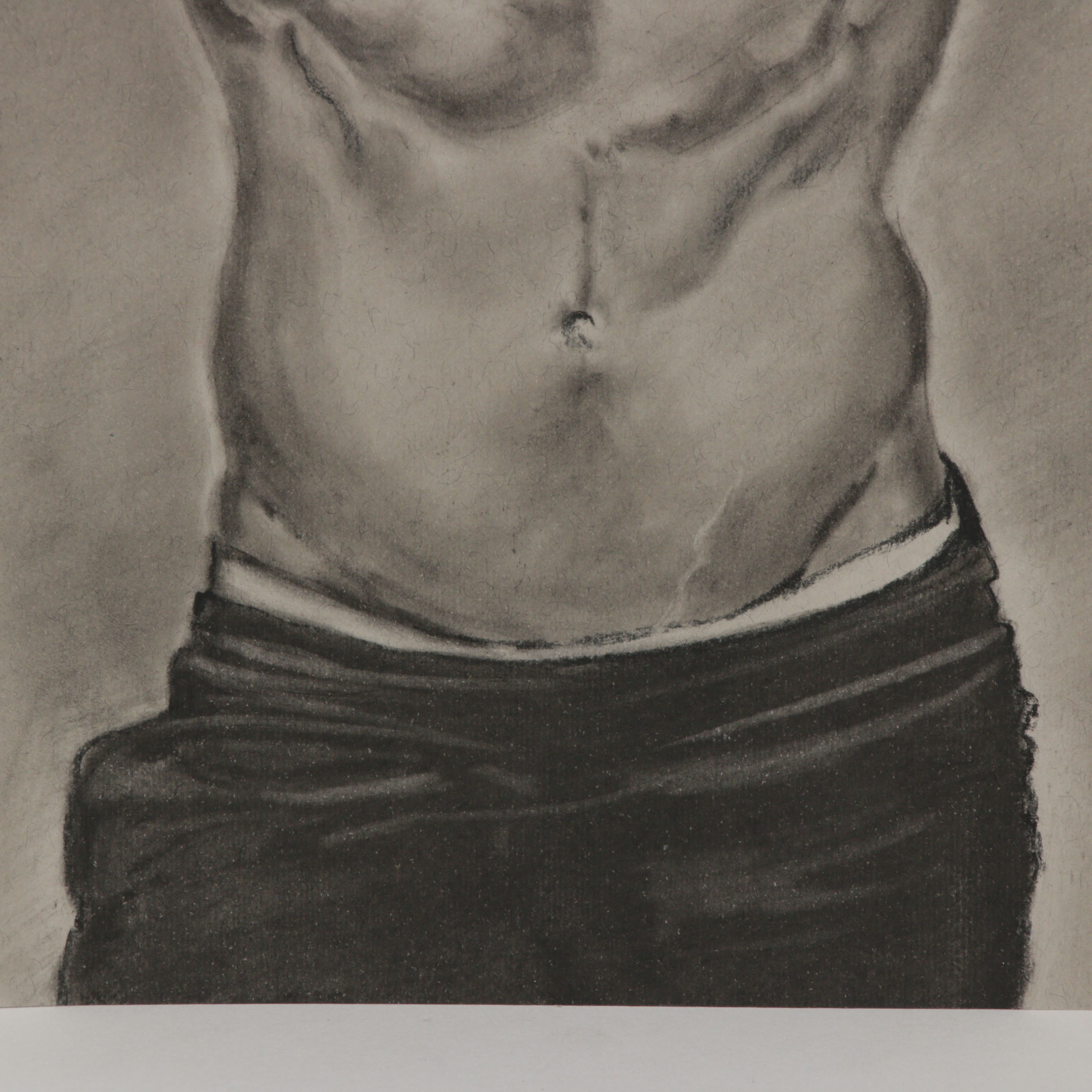 Pastel Drawing of Male Form