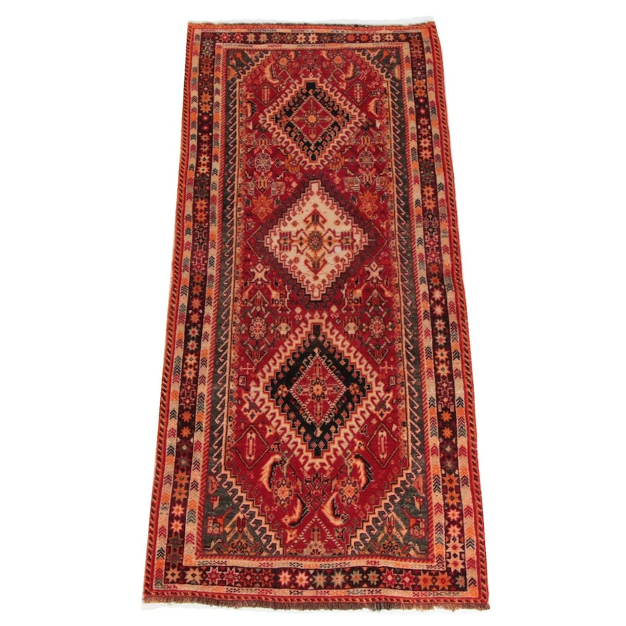 3'4 x 7'1 Hand-Knotted Persian Shiraz Wool Rug