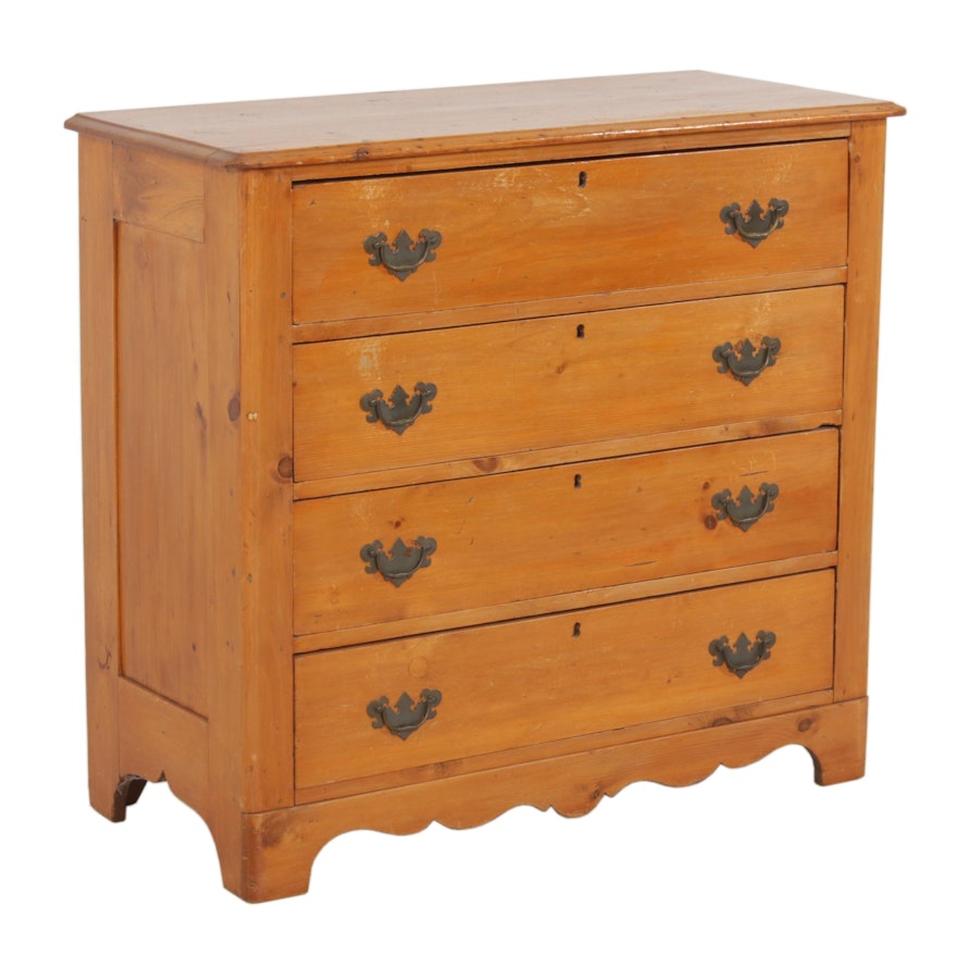 Victorian Pine Chest of Drawers, Late 19th Century