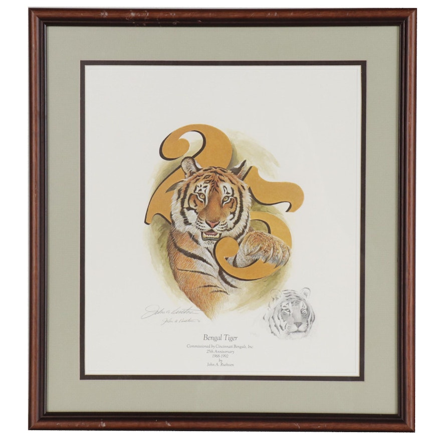 John Ruthven Offset Lithograph "Bengal Tiger"