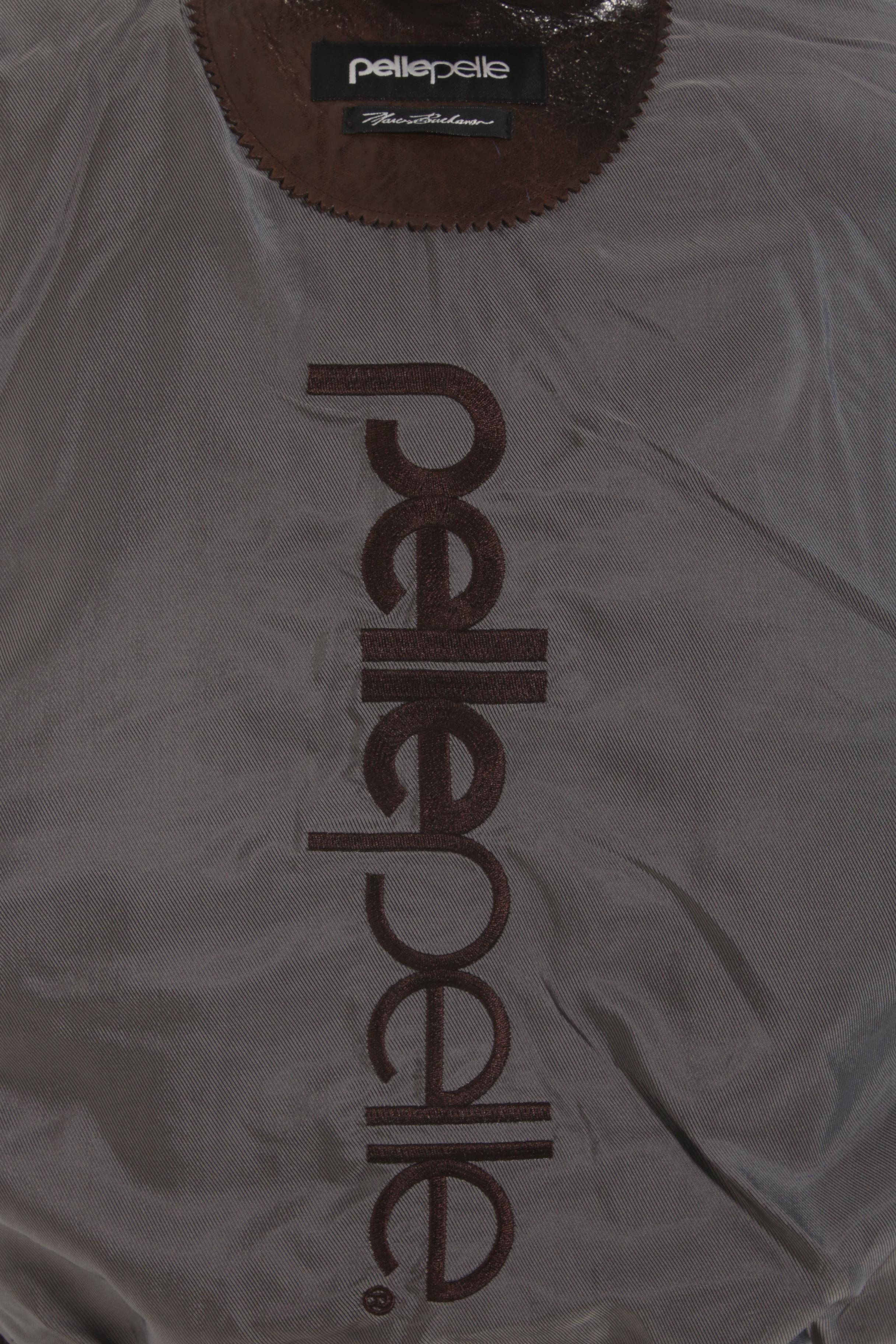 Pelle Pelle Studded Embroidered Brown Leather Jacket