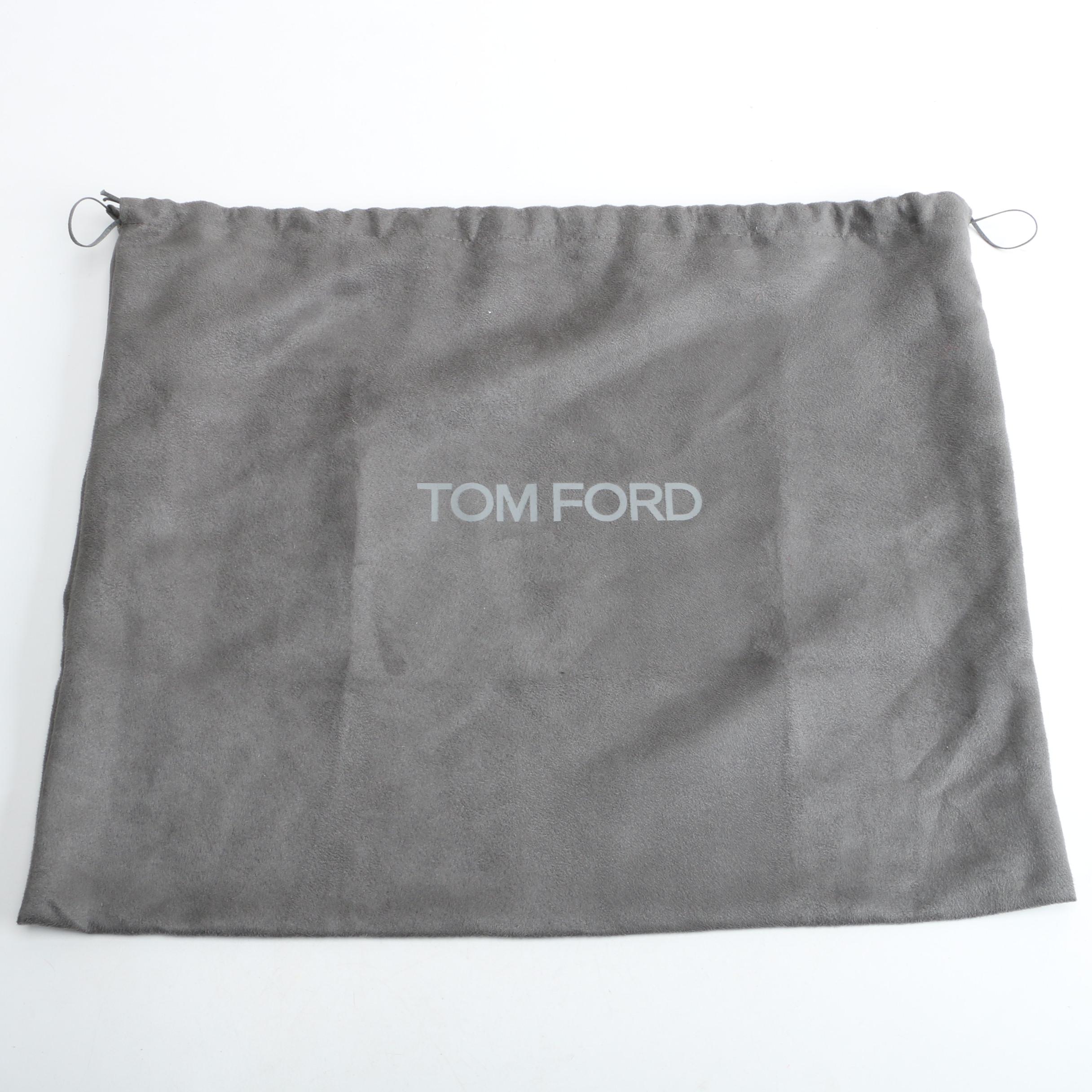 Tom Ford Animal Print Dyed Rabbit Fur Shoulder Bag with Crystal Encrusted Clasp