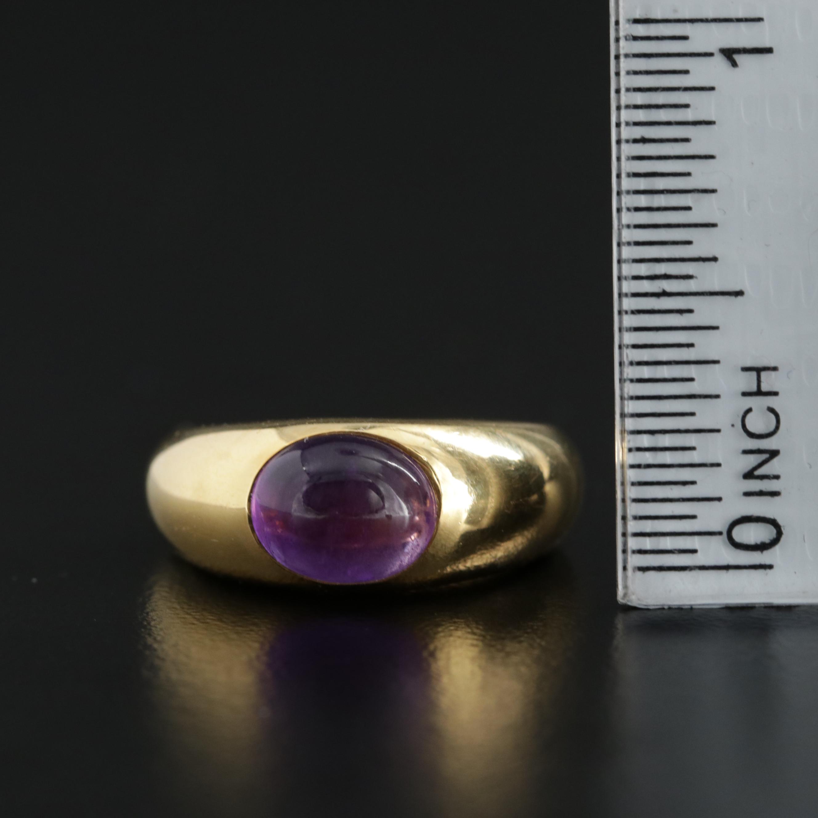 Tiffany & Co. 18K Yellow Gold Amethyst Ring