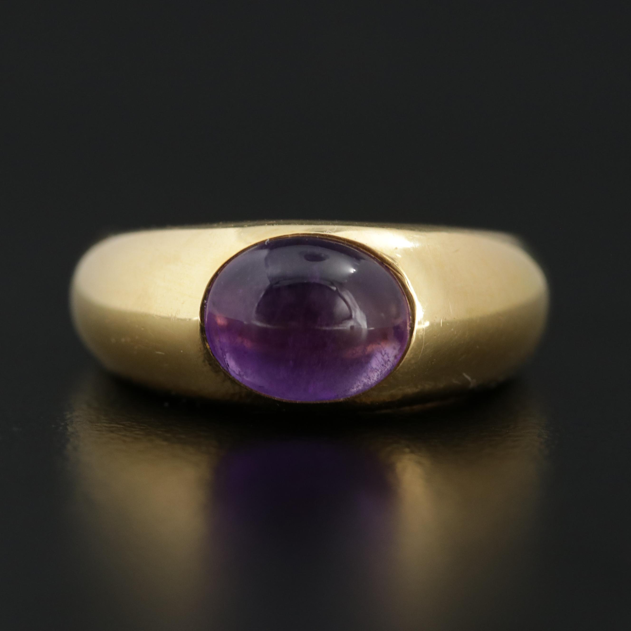 Tiffany & Co. 18K Yellow Gold Amethyst Ring