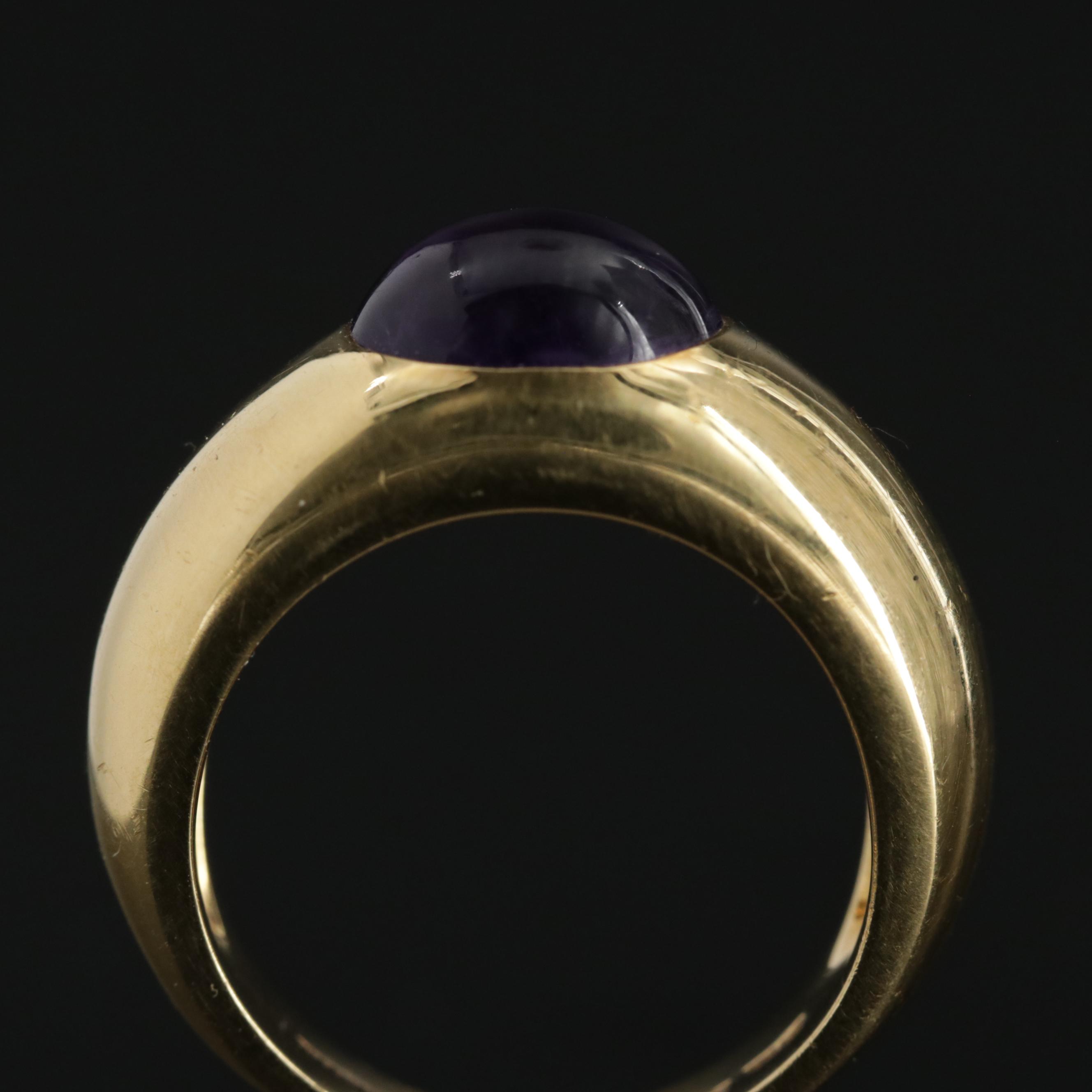 Tiffany & Co. 18K Yellow Gold Amethyst Ring