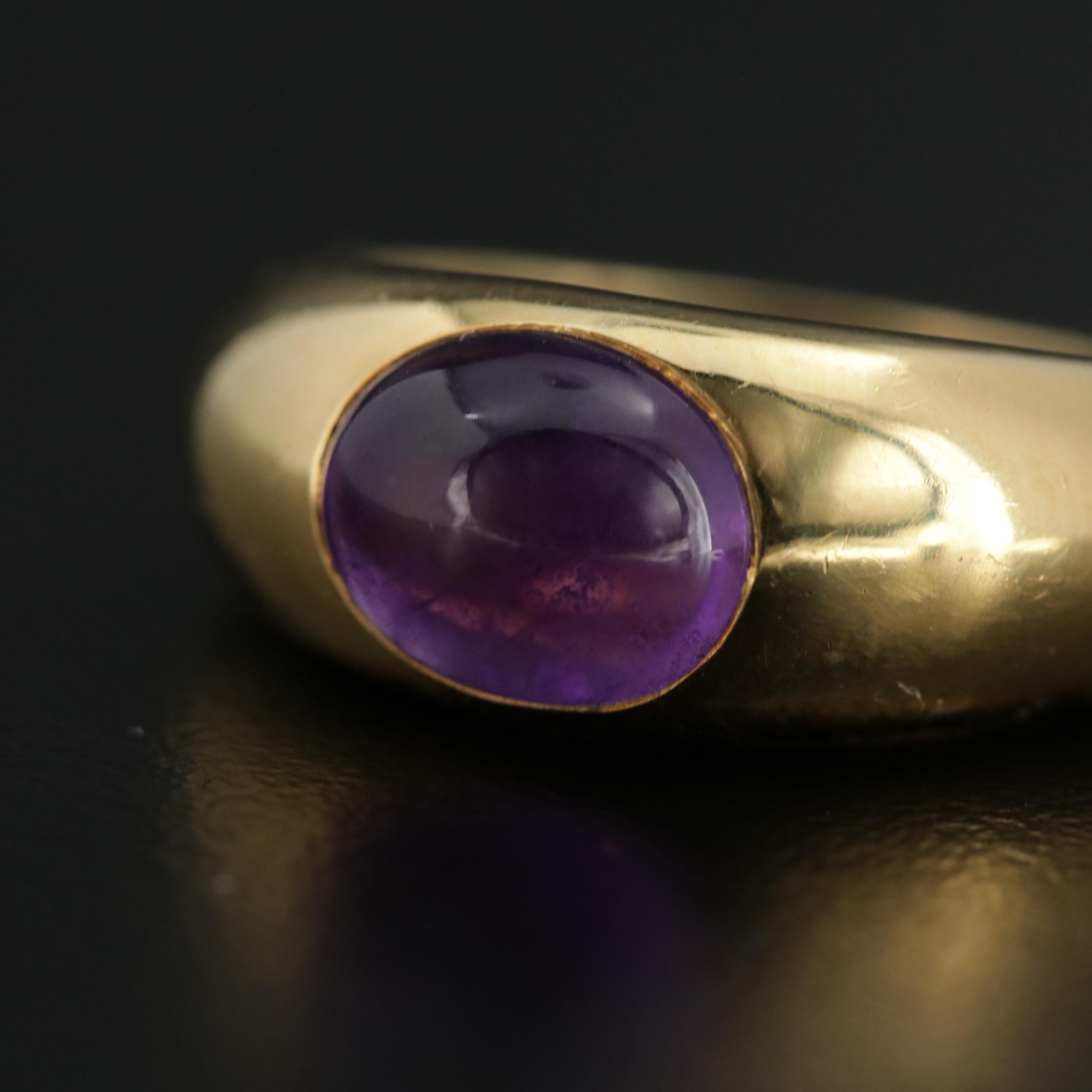 Tiffany & Co. 18K Yellow Gold Amethyst Ring