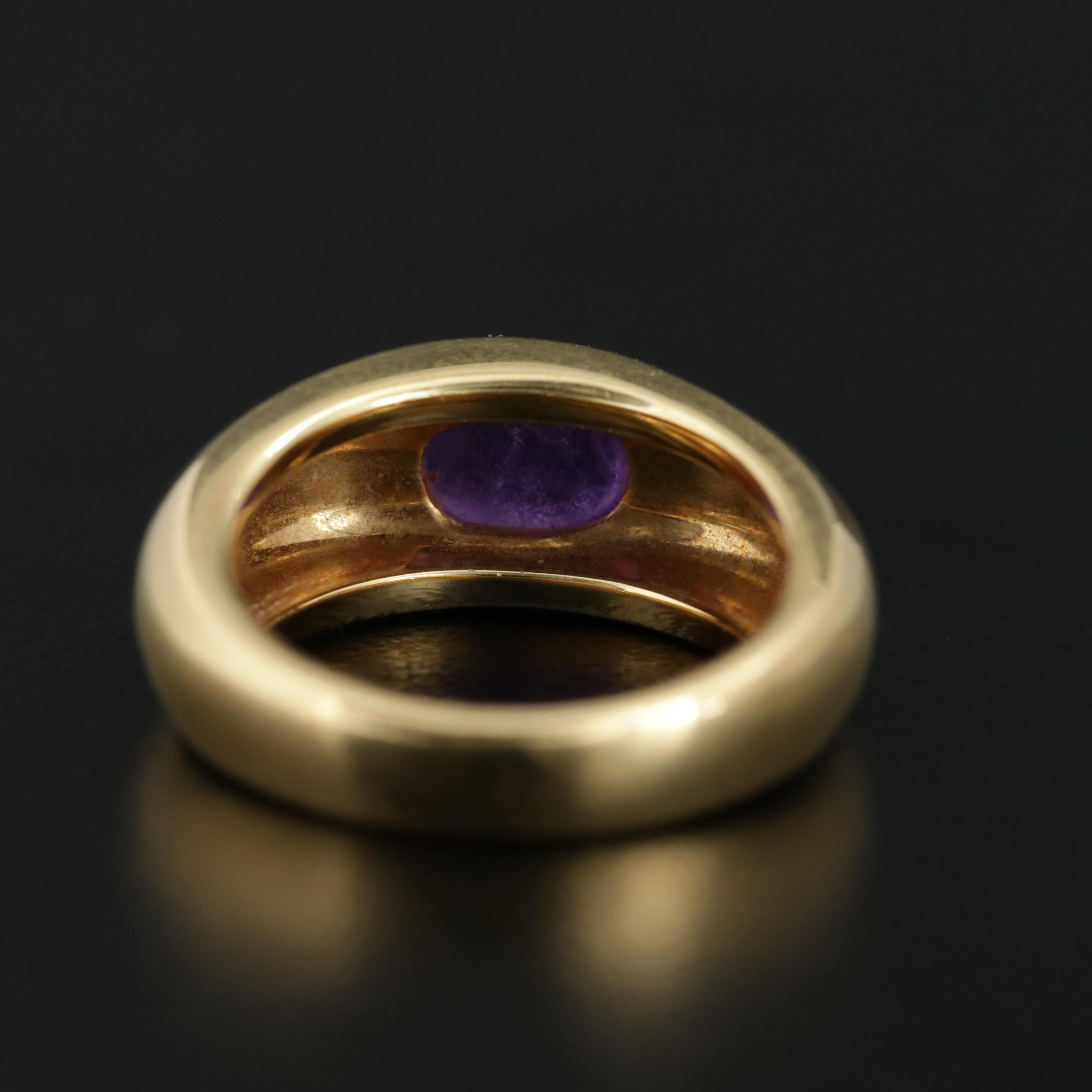 Tiffany & Co. 18K Yellow Gold Amethyst Ring