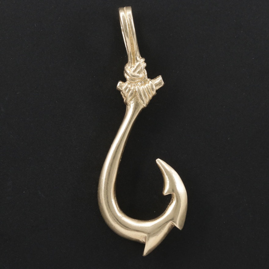 Kabana 14K Yellow Gold Fishhook Pendant